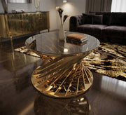 Steel hourglass shape table - Vitrine Furniture - Coffee Tables