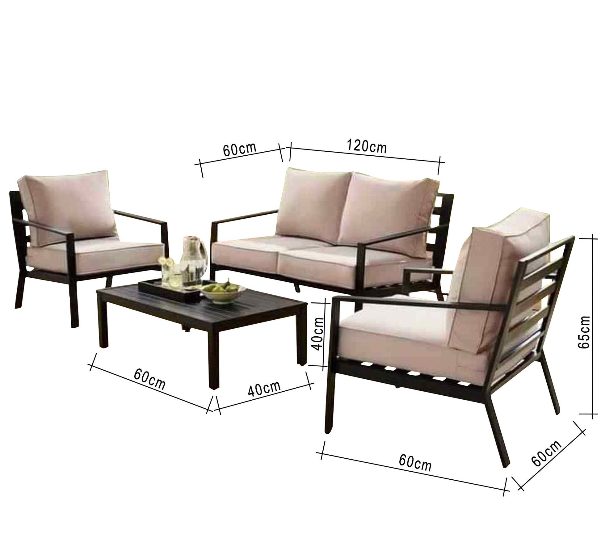 Steel living room with simple design - Vitrine Furniture - Outdoor Products