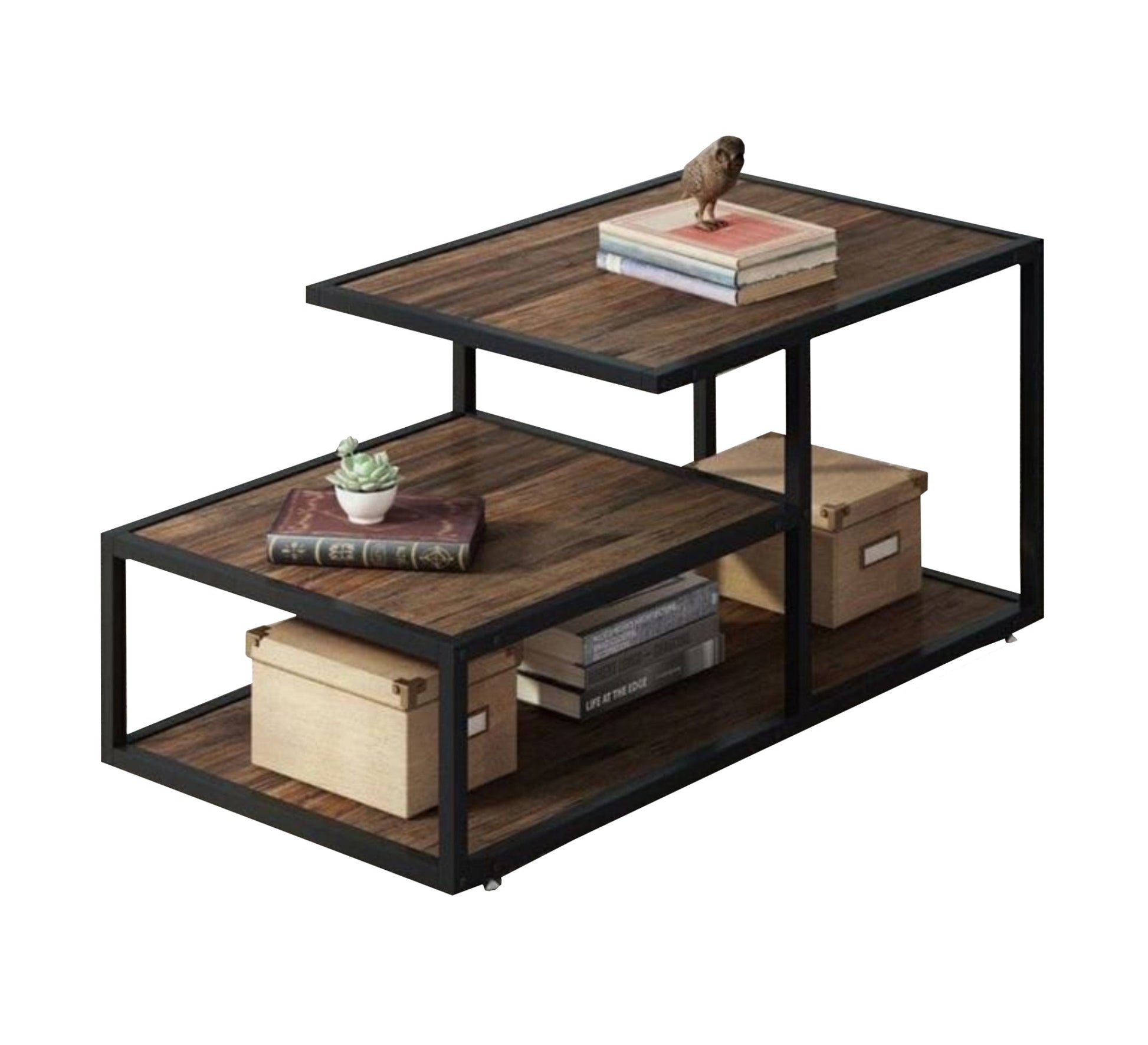 Steel table with two tiered surfaces - Vitrine Furniture - Furniture