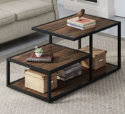 Steel table with two tiered surfaces - Vitrine Furniture - Furniture