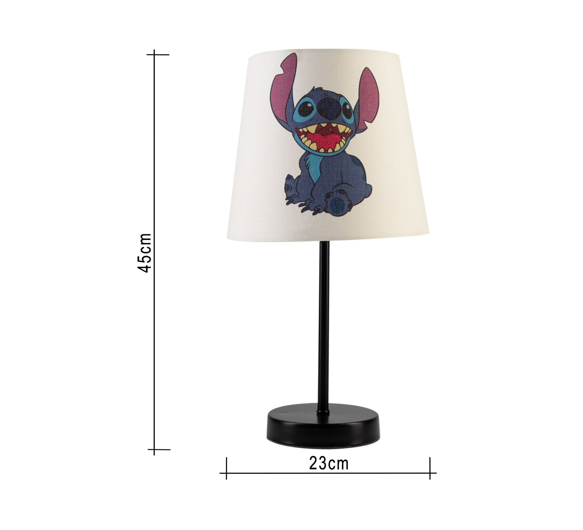 Stitch Lamp: A playful companion that brightens up your room with a black base. - Vitrine Furniture - Lighting