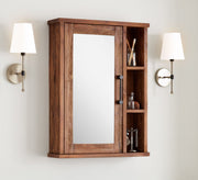 Storage cabinet with a large mirror and side shelves - Vitrine Furniture - Décor
