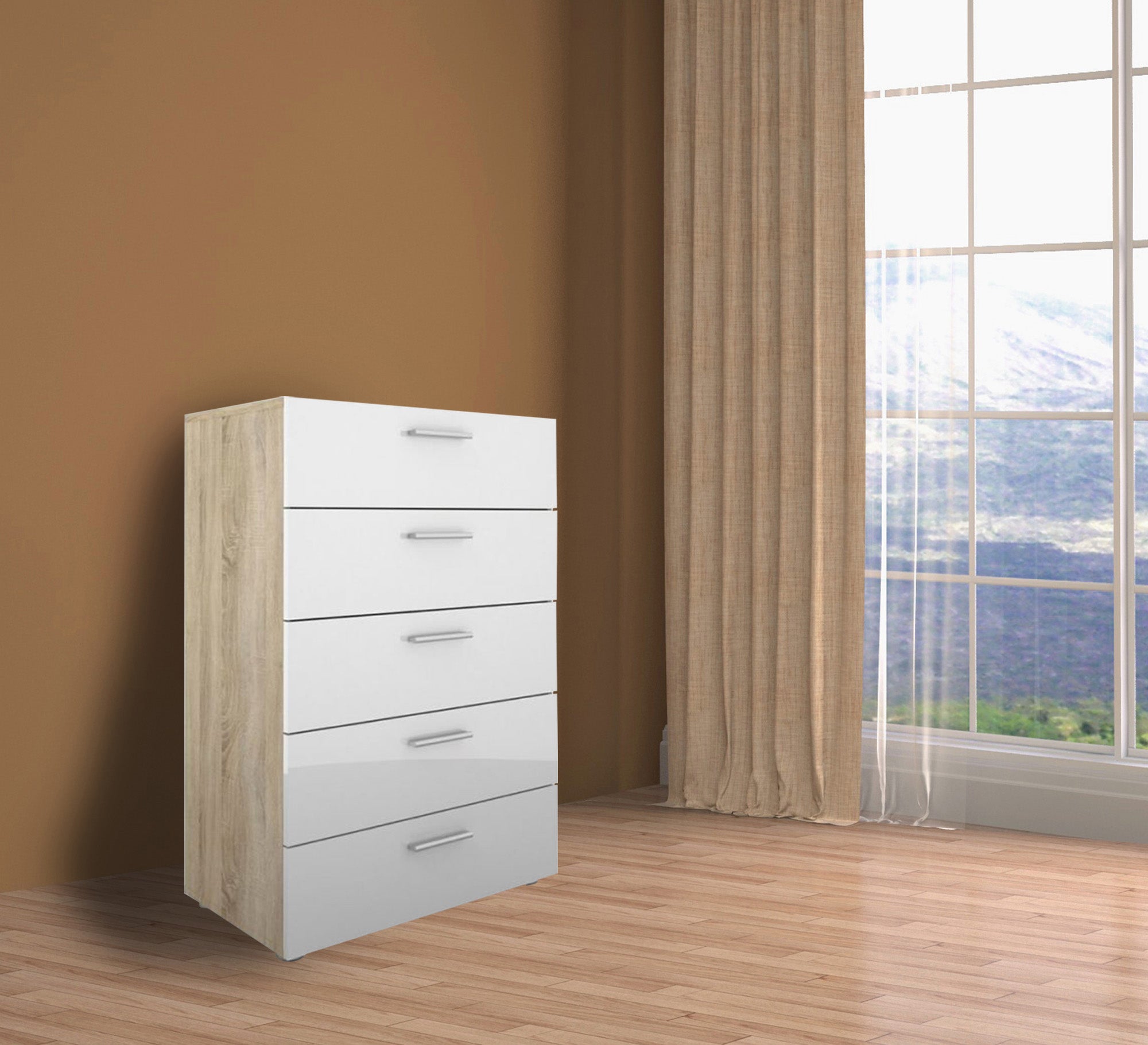 Storage unit with five drawers - Vitrine Furniture - Drawers