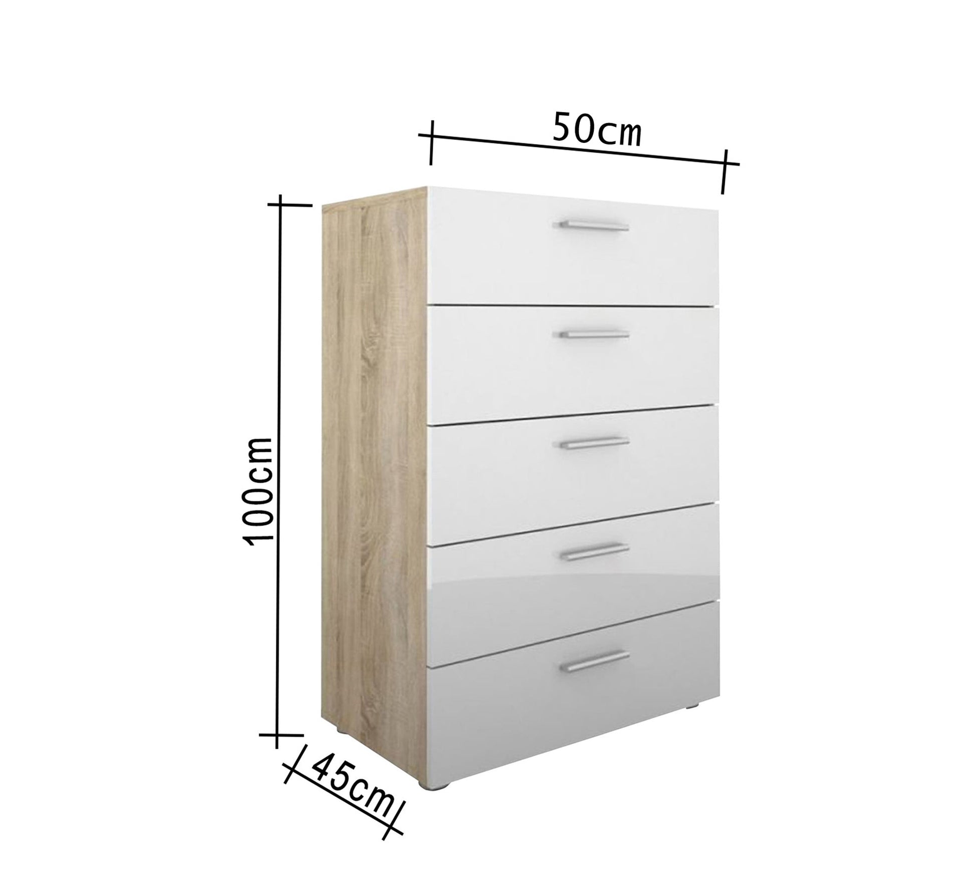 Storage unit with five drawers - Vitrine Furniture - Drawers