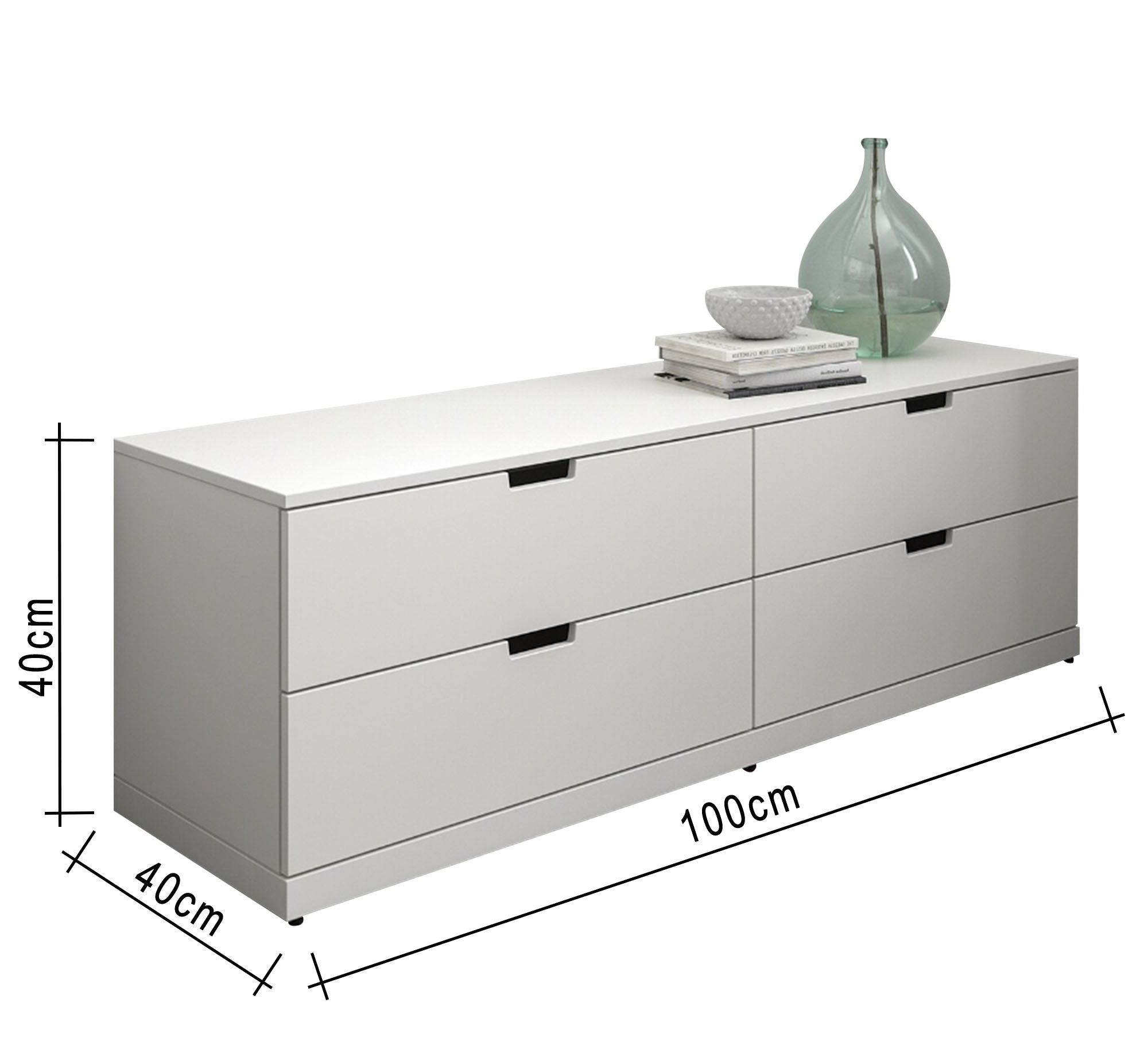 Storage unit with four drawers - Vitrine Furniture - Drawers