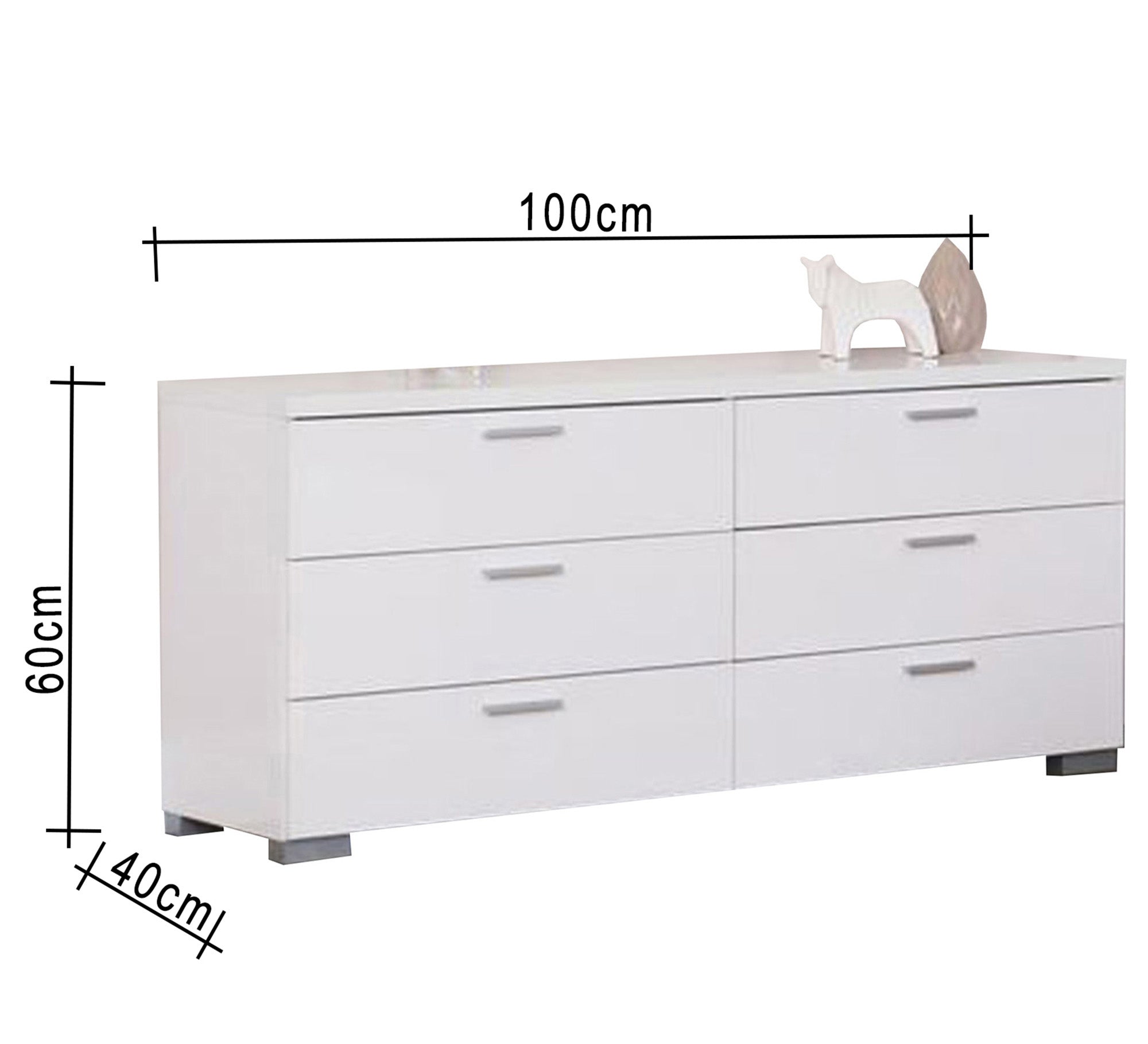 Storage unit with six drawers - Vitrine Furniture - Drawers