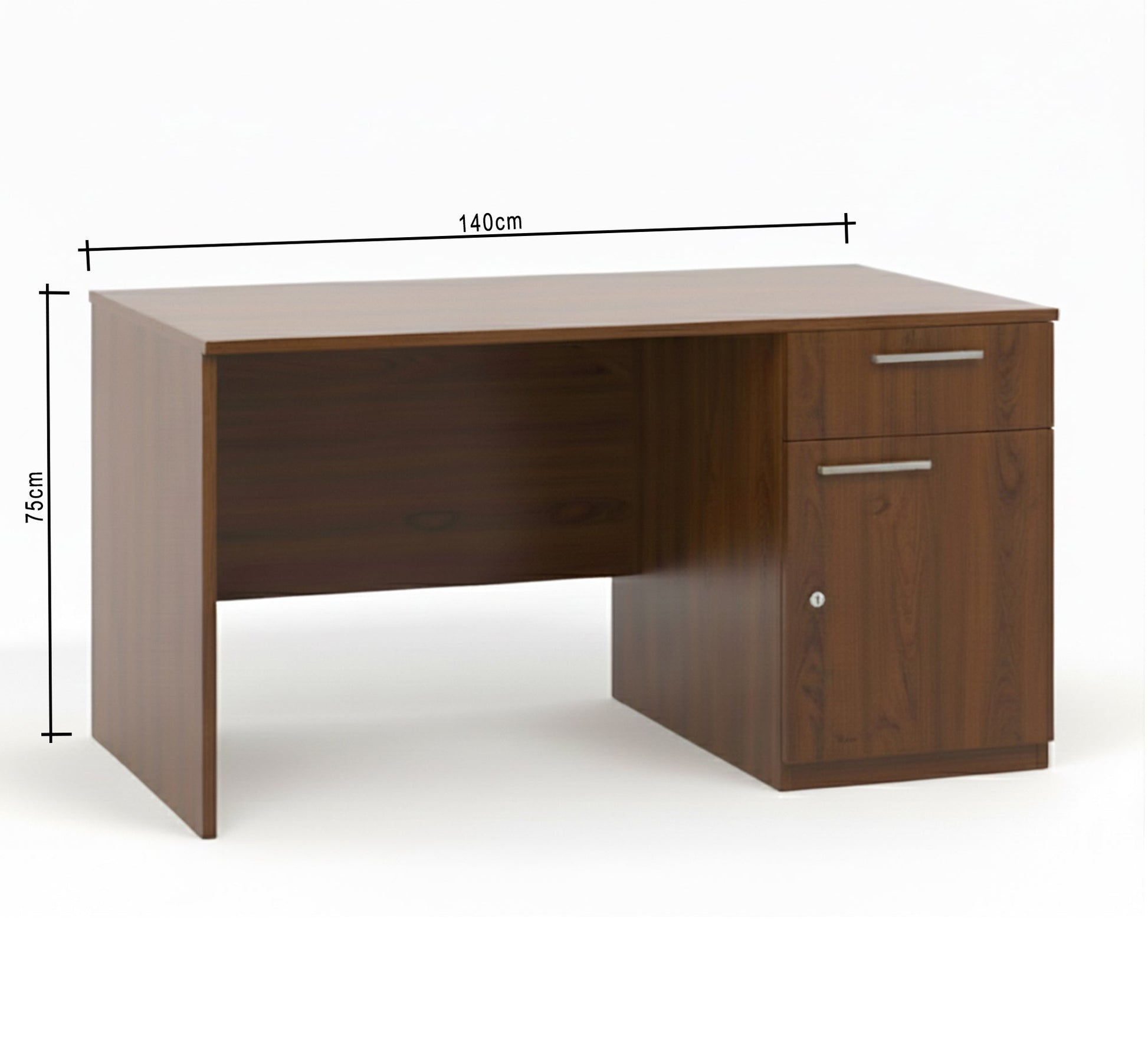 Straight desk with storage space and keyboard shelf - Vitrine Furniture - Furniture