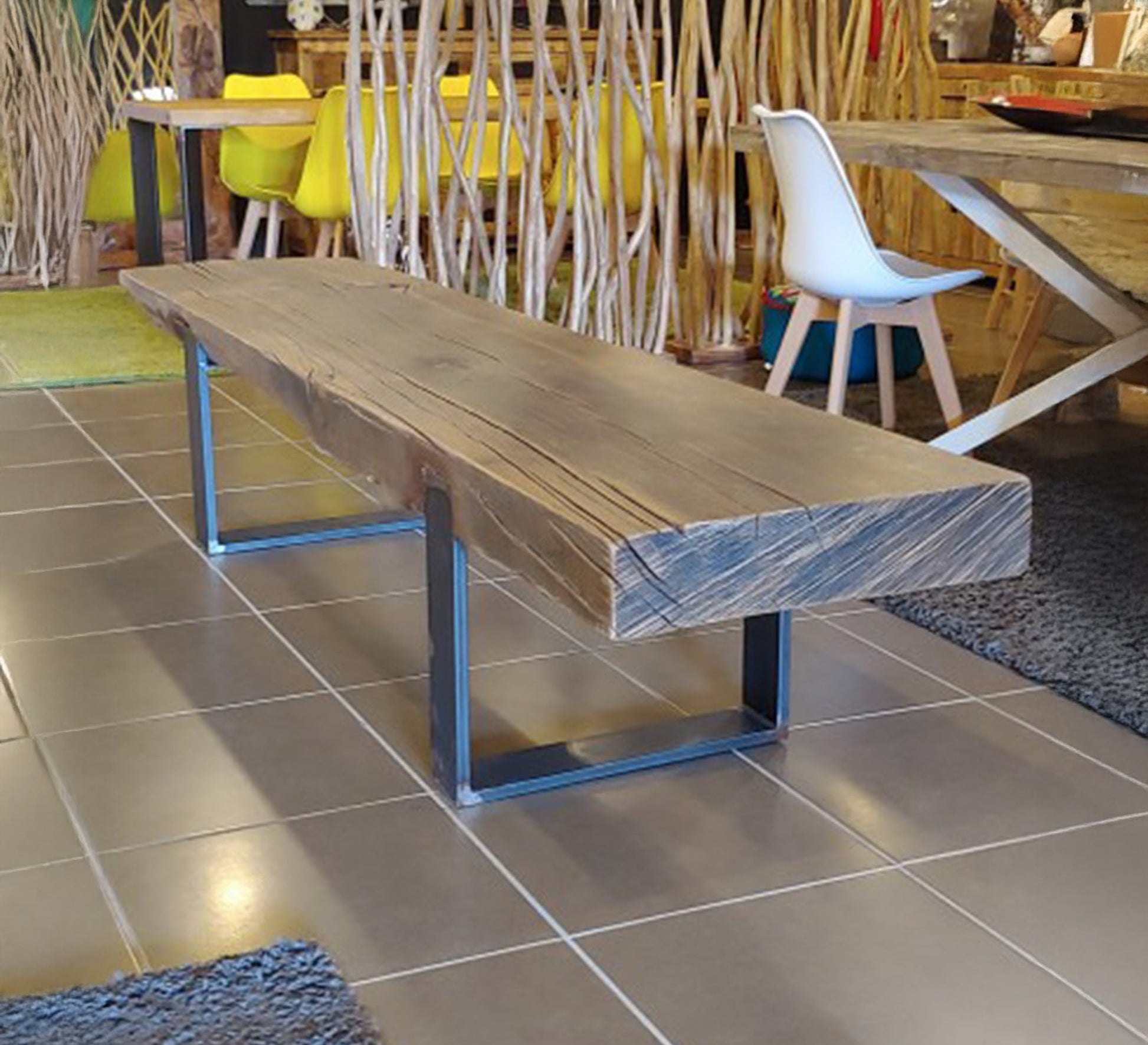 Sturdy wooden bench - Vitrine Furniture - Outdoor Products