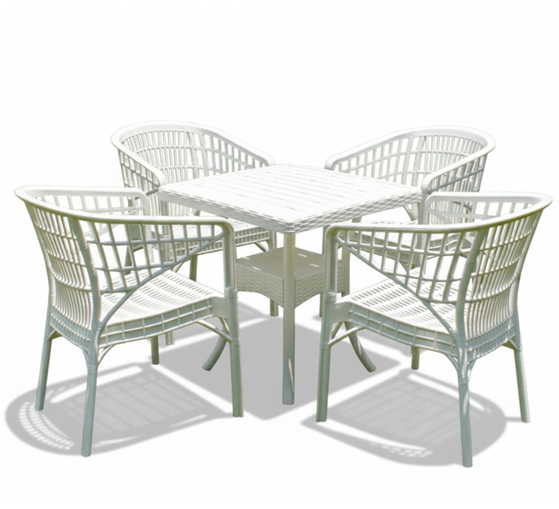 Stylish and attractive white garden furniture set - Vitrine Furniture - Outdoor Products