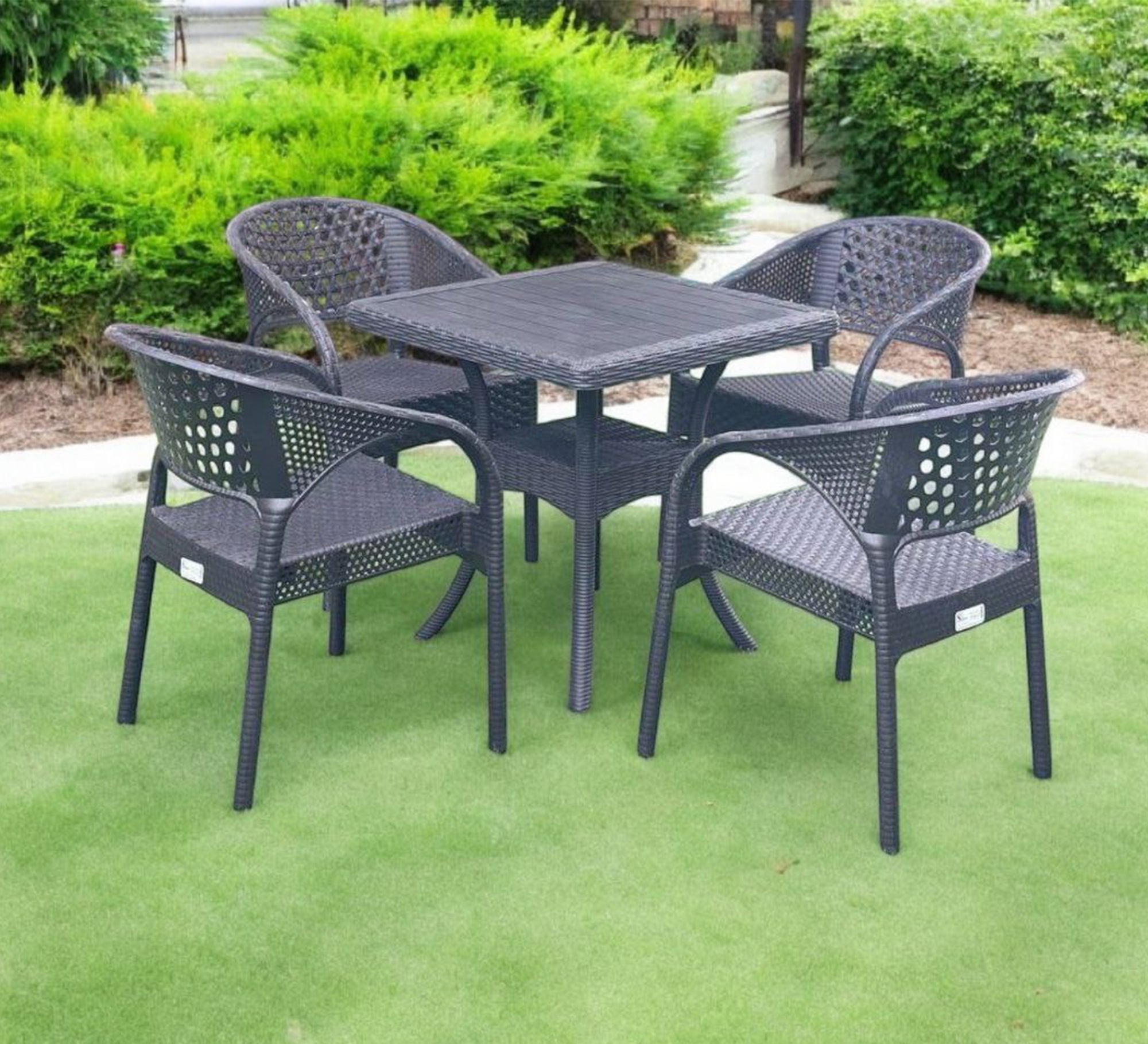 Stylish and comfortable black garden furniture set - Vitrine Furniture - Outdoor Products