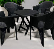 Stylish and durable black outdoor seating set - Vitrine Furniture - Outdoor Products