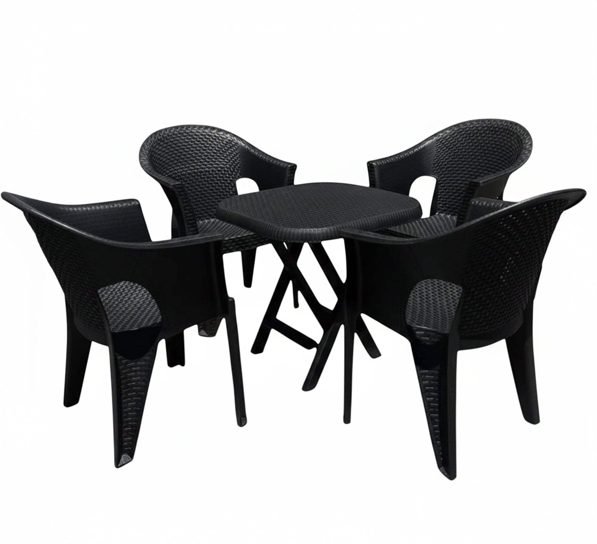 Stylish and durable black outdoor seating set - Vitrine Furniture - Outdoor Products
