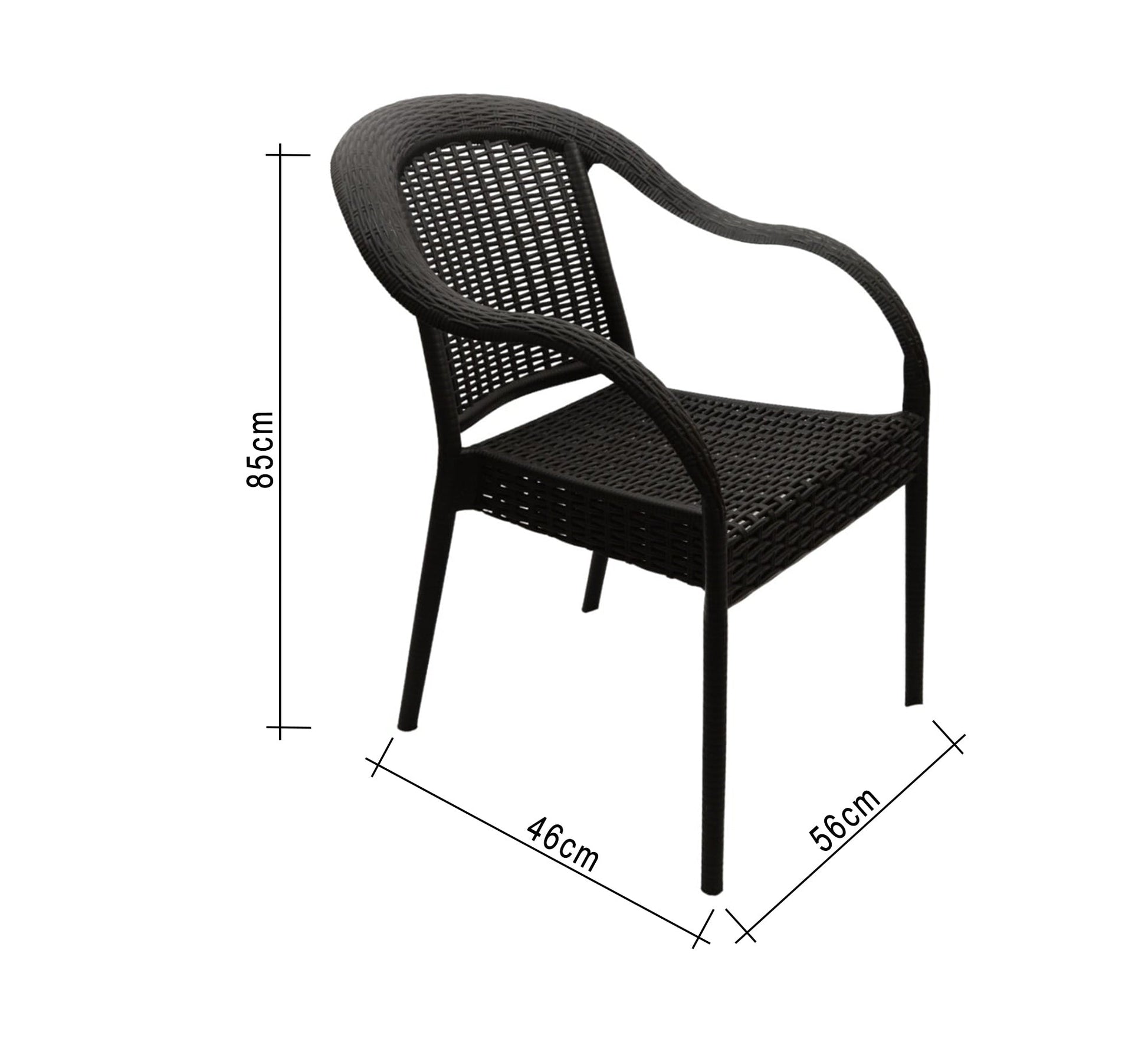Stylish and durable black round outdoor seating set - Vitrine Furniture - Outdoor Products