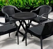 Stylish and durable black round outdoor seating set - Vitrine Furniture - Outdoor Products