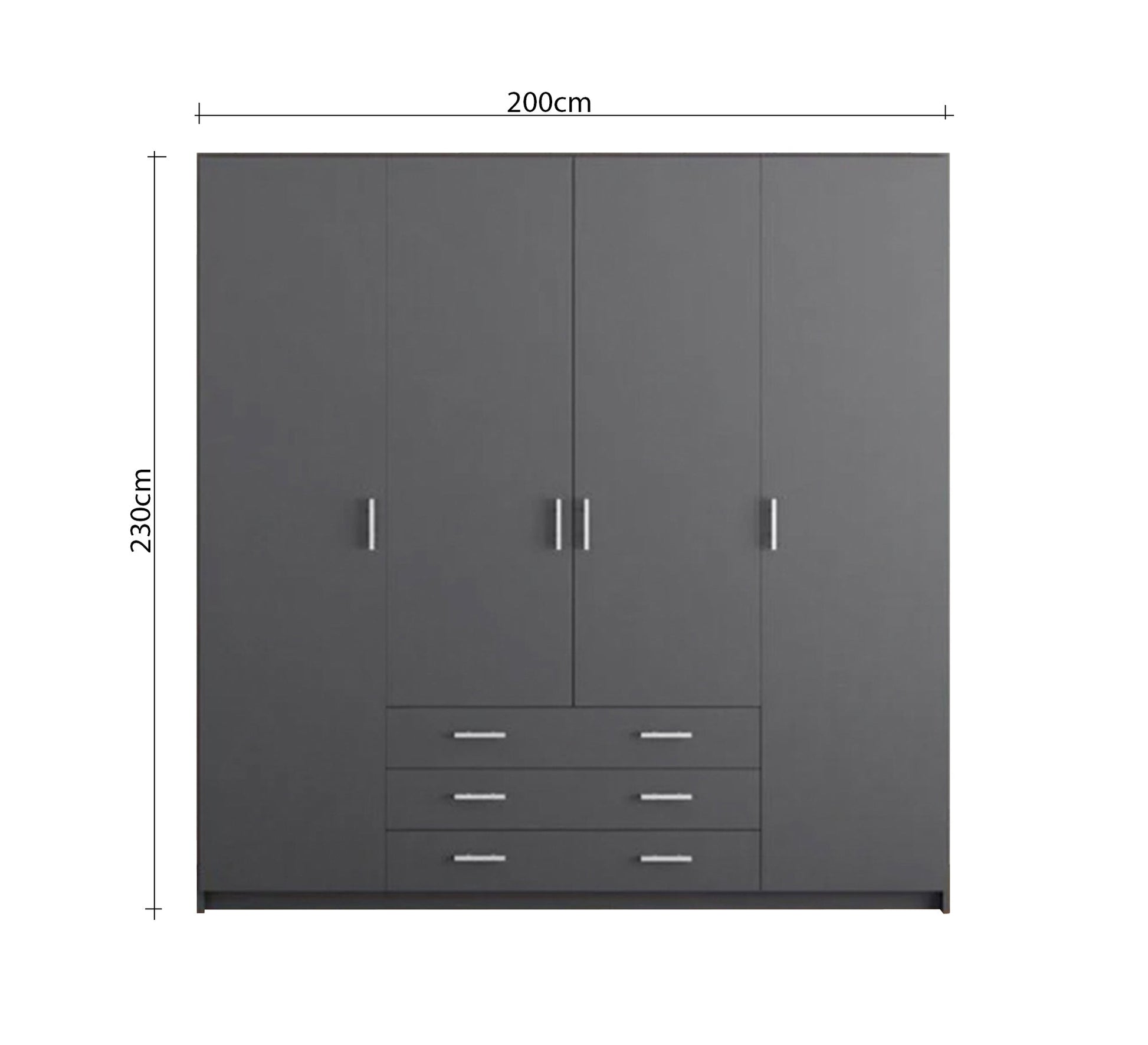 Stylish and practical wardrobe in gray - Vitrine Furniture - Furniture