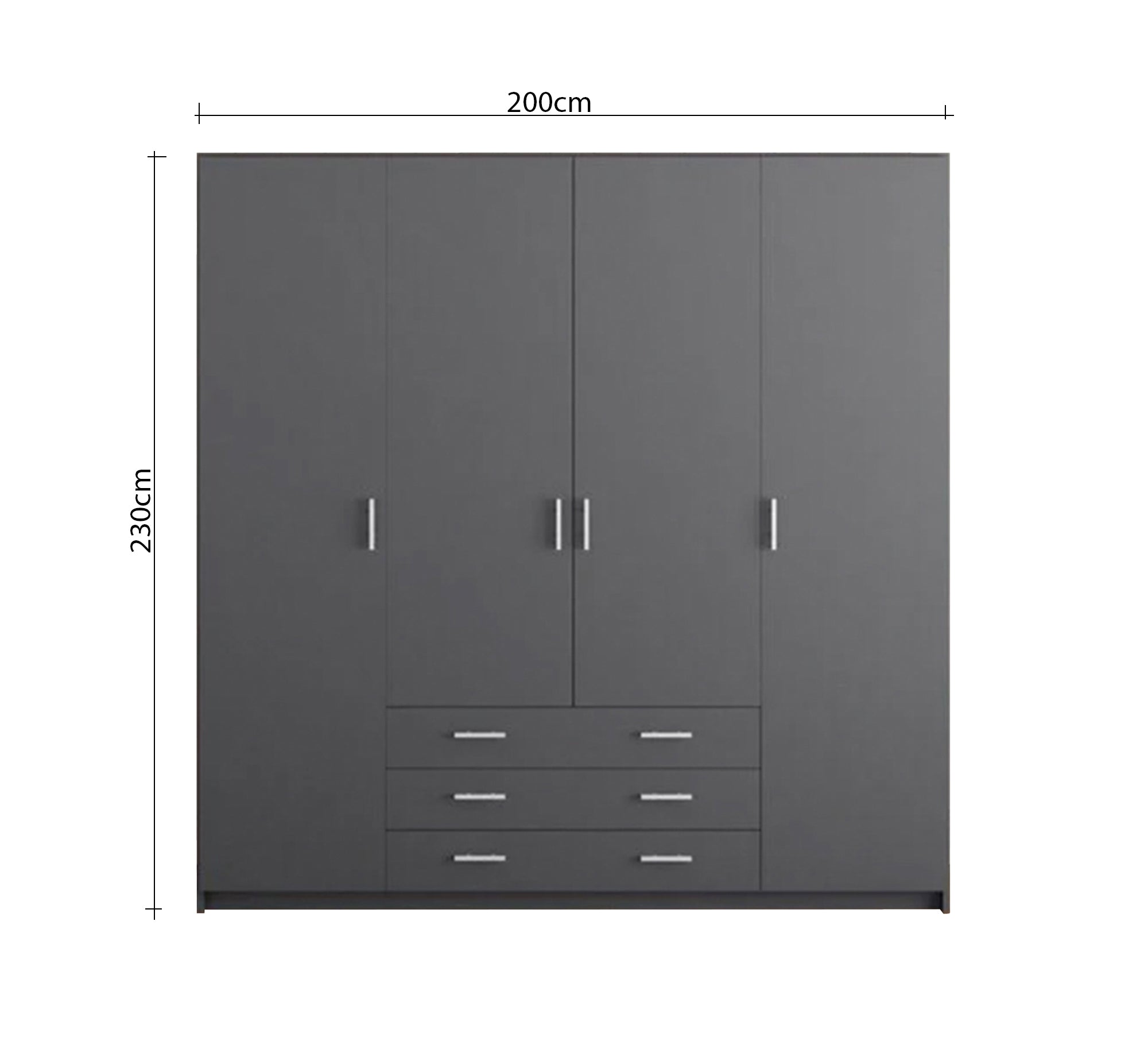 Stylish and practical wardrobe in gray - Vitrine Furniture - Furniture