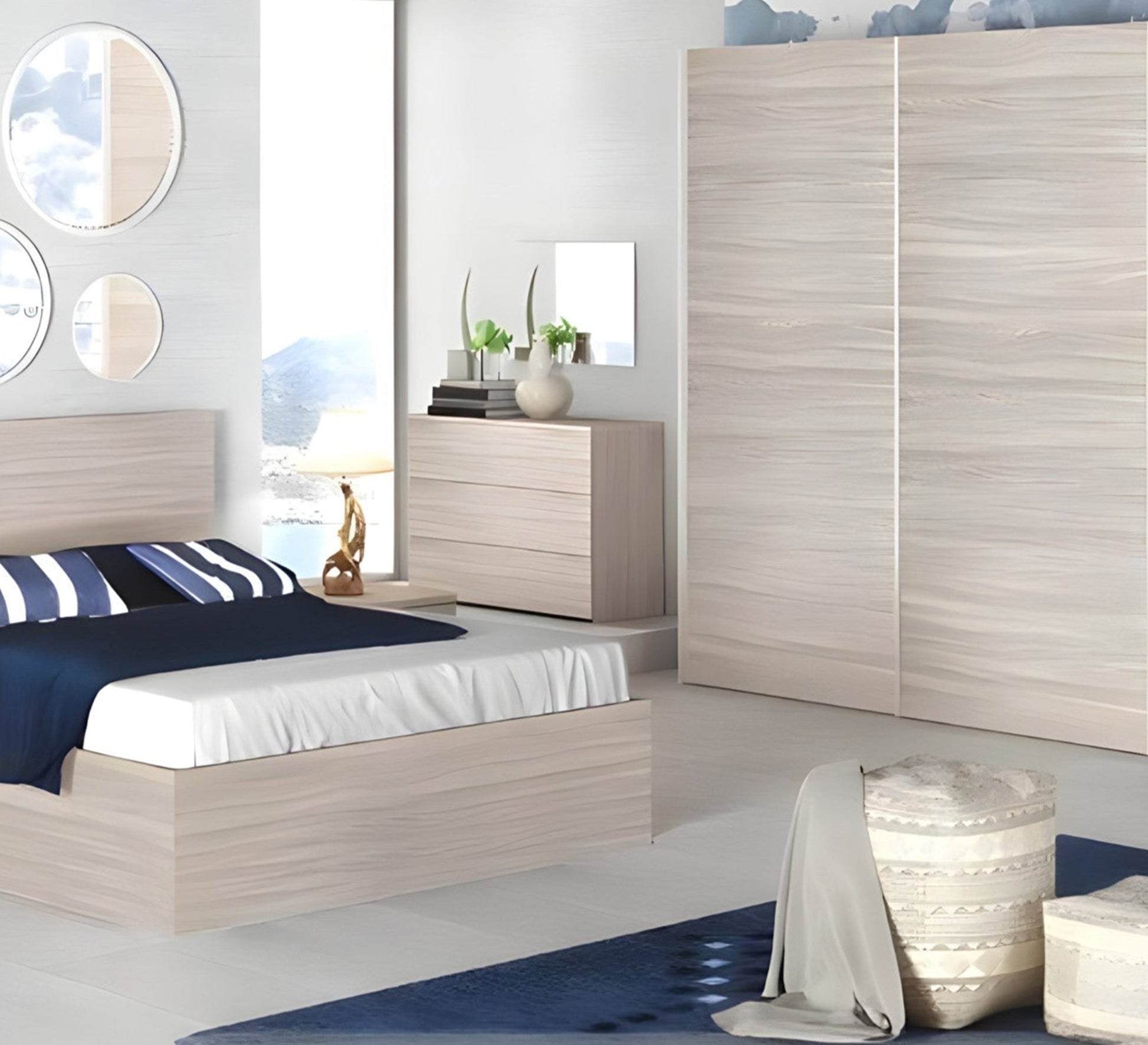 Stylish bedroom with a nautical and coastal design - Vitrine Furniture - Furniture