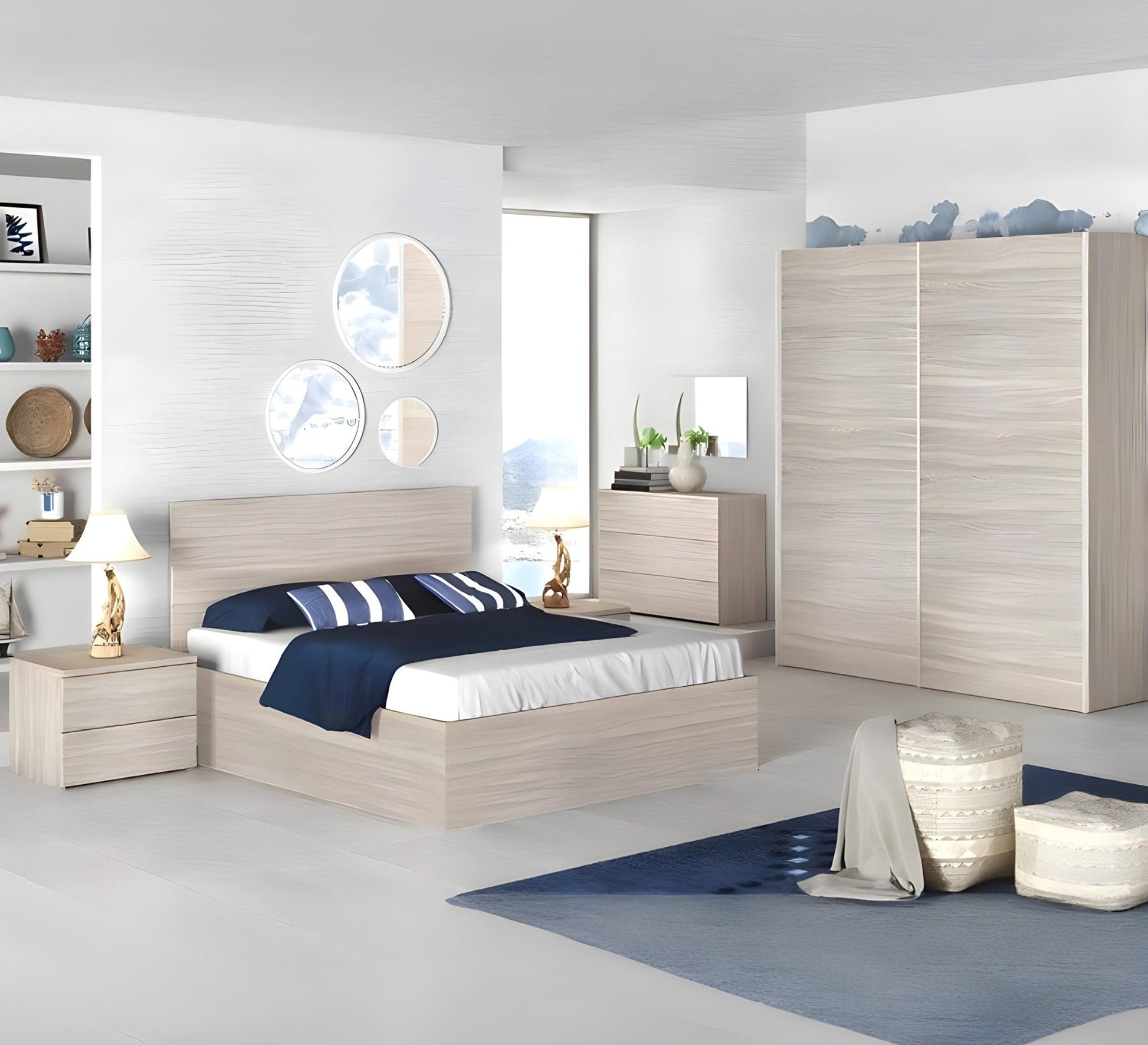 Stylish bedroom with a nautical and coastal design - Vitrine Furniture - Furniture