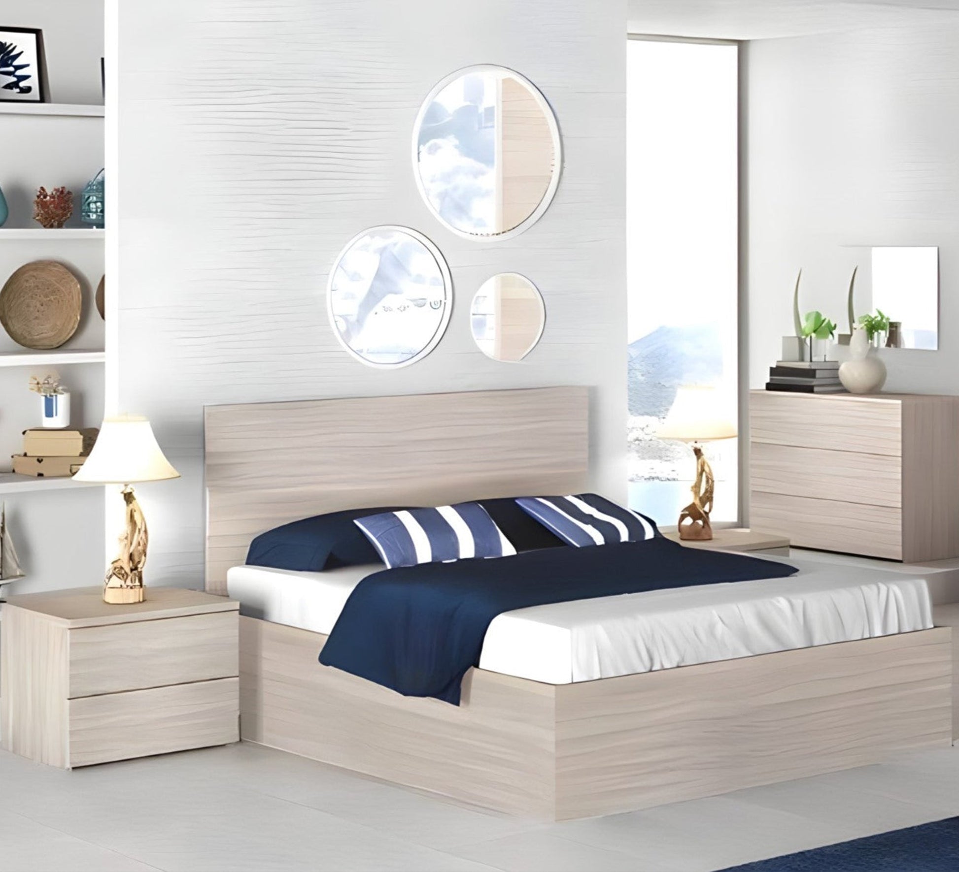 Stylish bedroom with a nautical and coastal design - Vitrine Furniture - Furniture