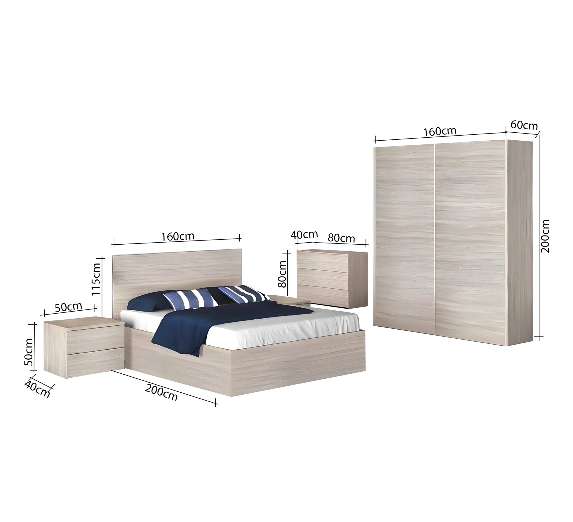 Stylish bedroom with a nautical and coastal design - Vitrine Furniture - Furniture