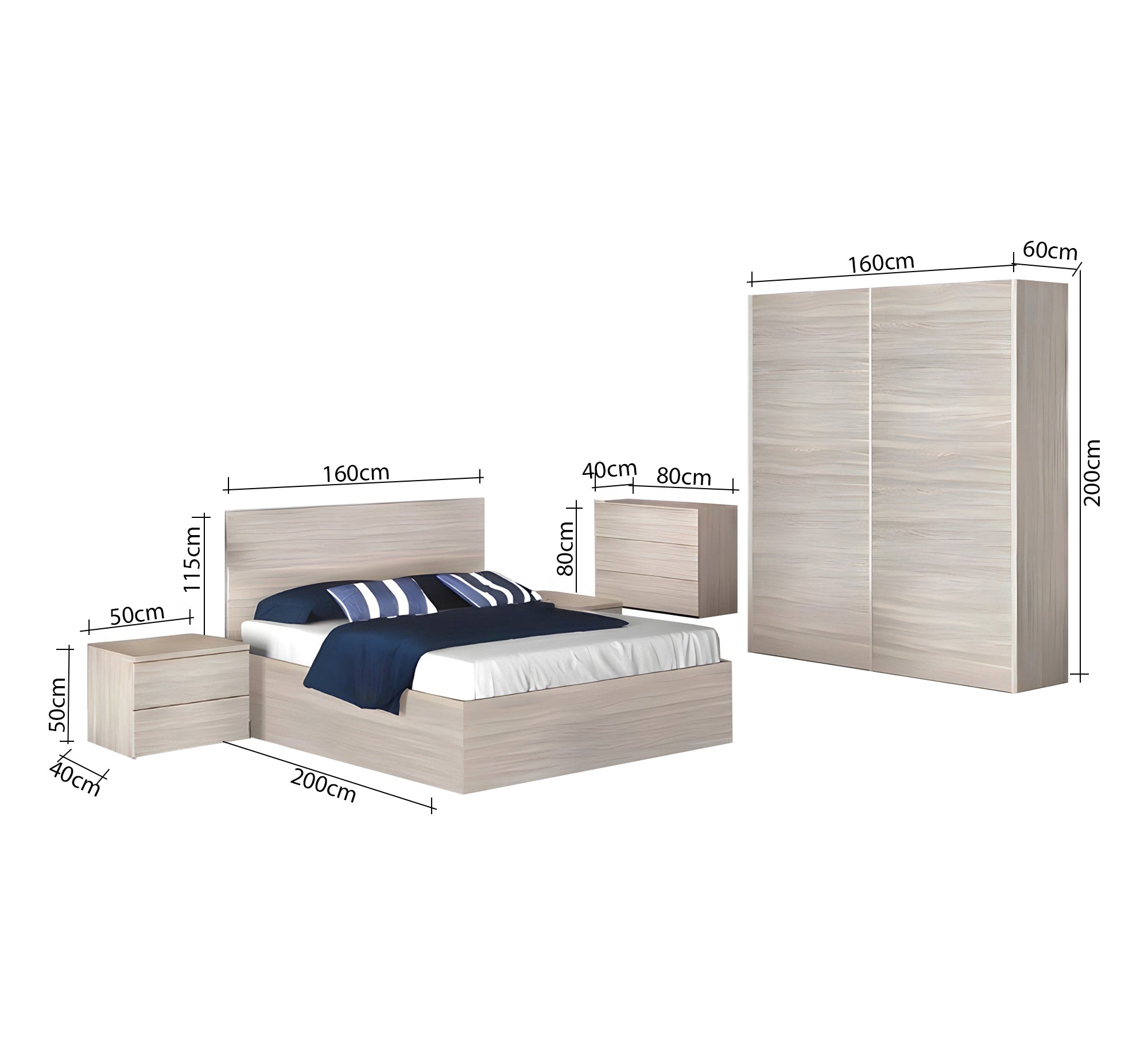 Stylish bedroom with a nautical and coastal design - Vitrine Furniture - Furniture