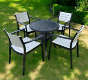 Stylish black and white outdoor dining set - Vitrine Furniture - Outdoor Products