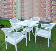 Stylish, comfortable, and durable white outdoor seating set - Vitrine Furniture - Outdoor Products