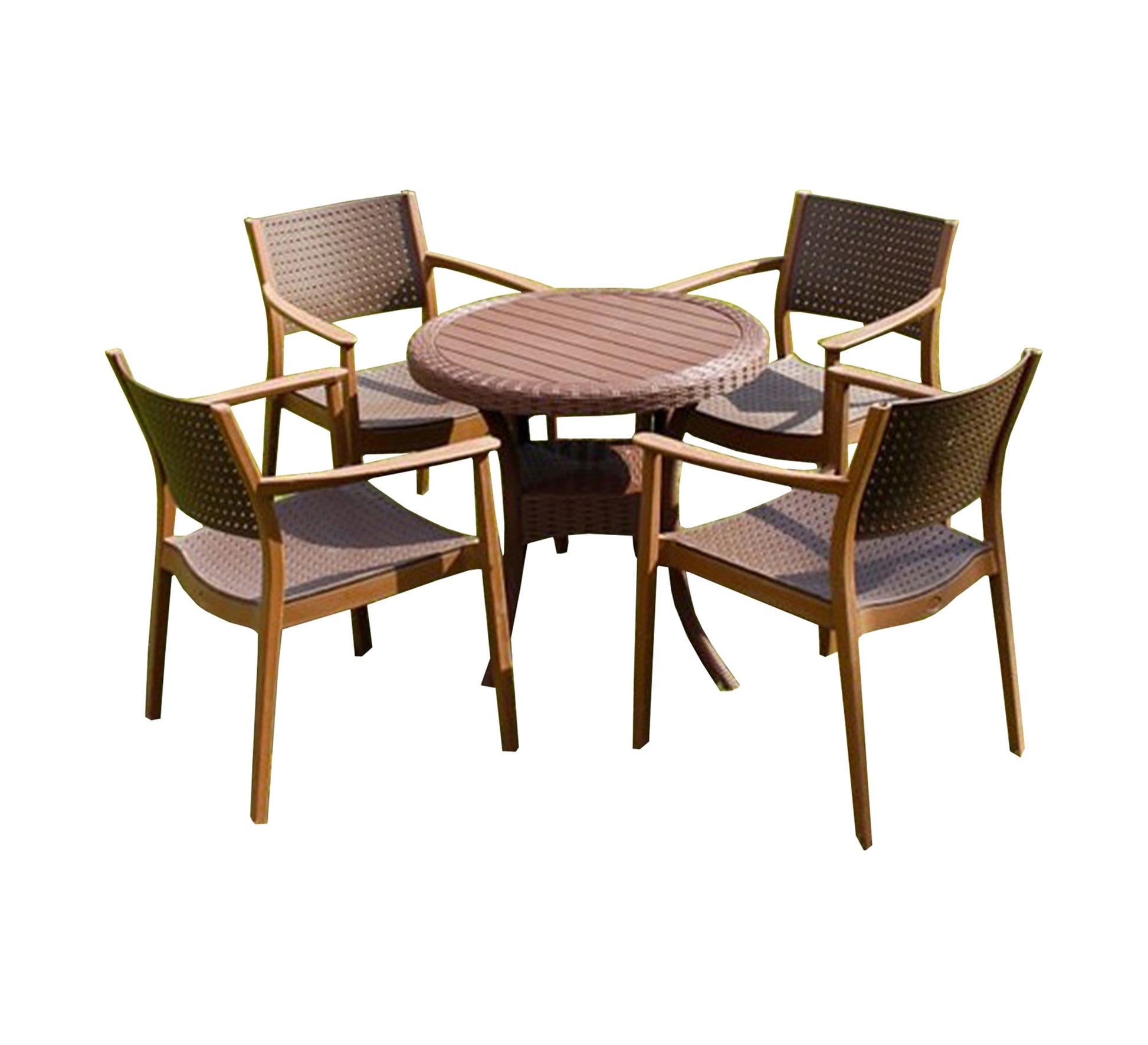 Stylish dark brown outdoor dining set - Vitrine Furniture - Outdoor Products