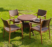 Stylish dark brown outdoor dining set - Vitrine Furniture - Outdoor Products