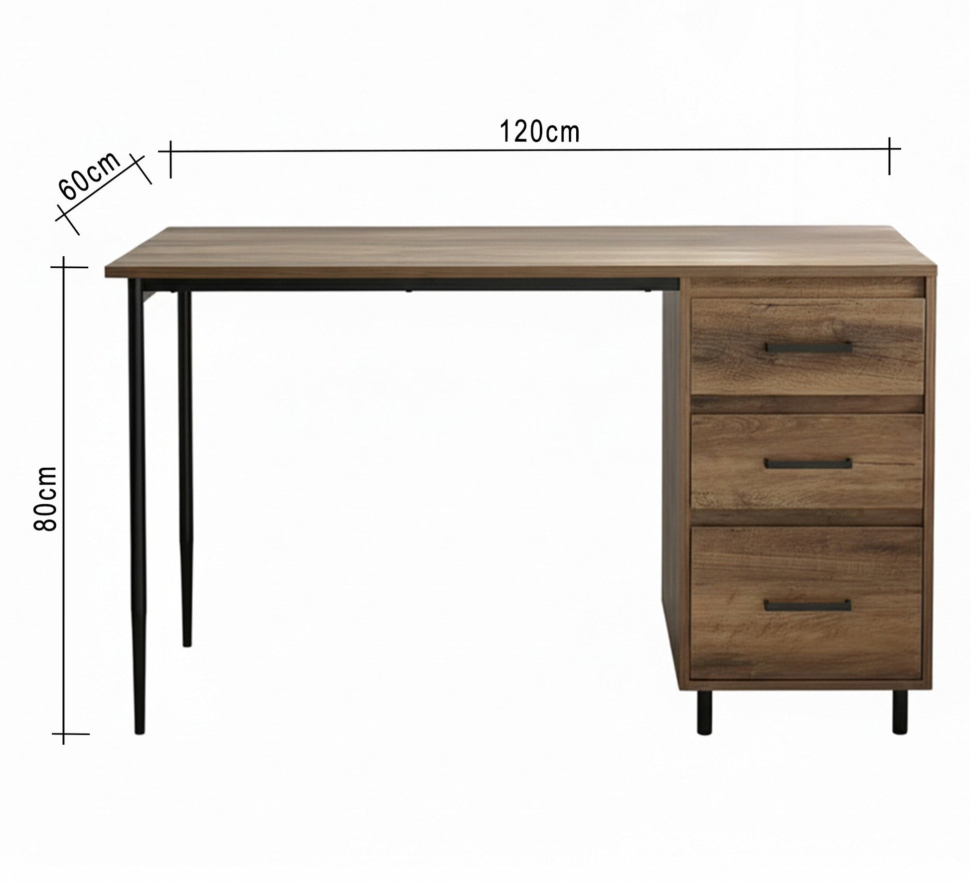 Stylish desk with three drawers - Vitrine Furniture - Desks