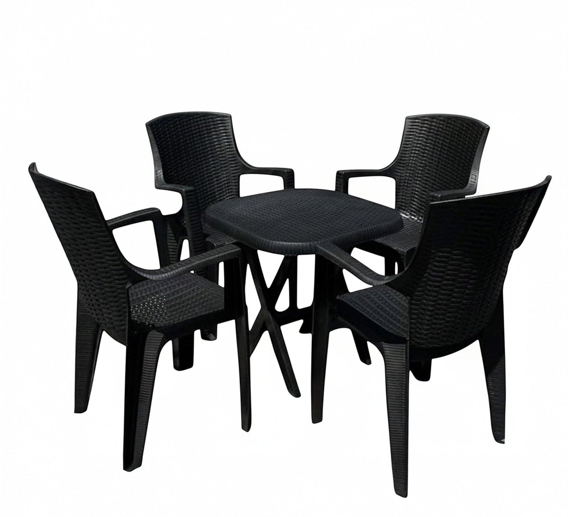 Stylish, durable, and comfortable black outdoor seating set - Vitrine Furniture - Outdoor Products
