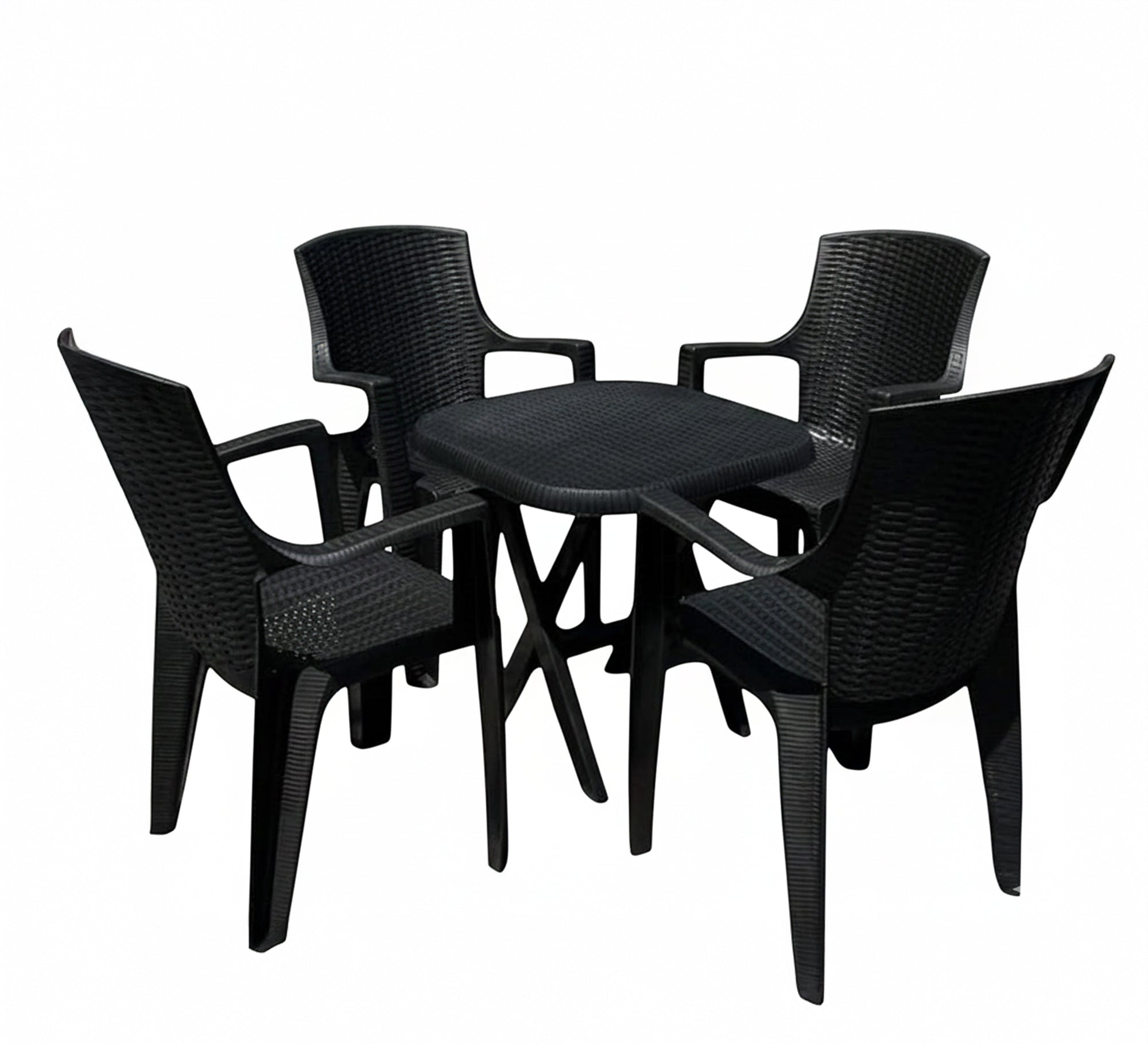 Stylish, durable, and comfortable black outdoor seating set - Vitrine Furniture - Outdoor Products