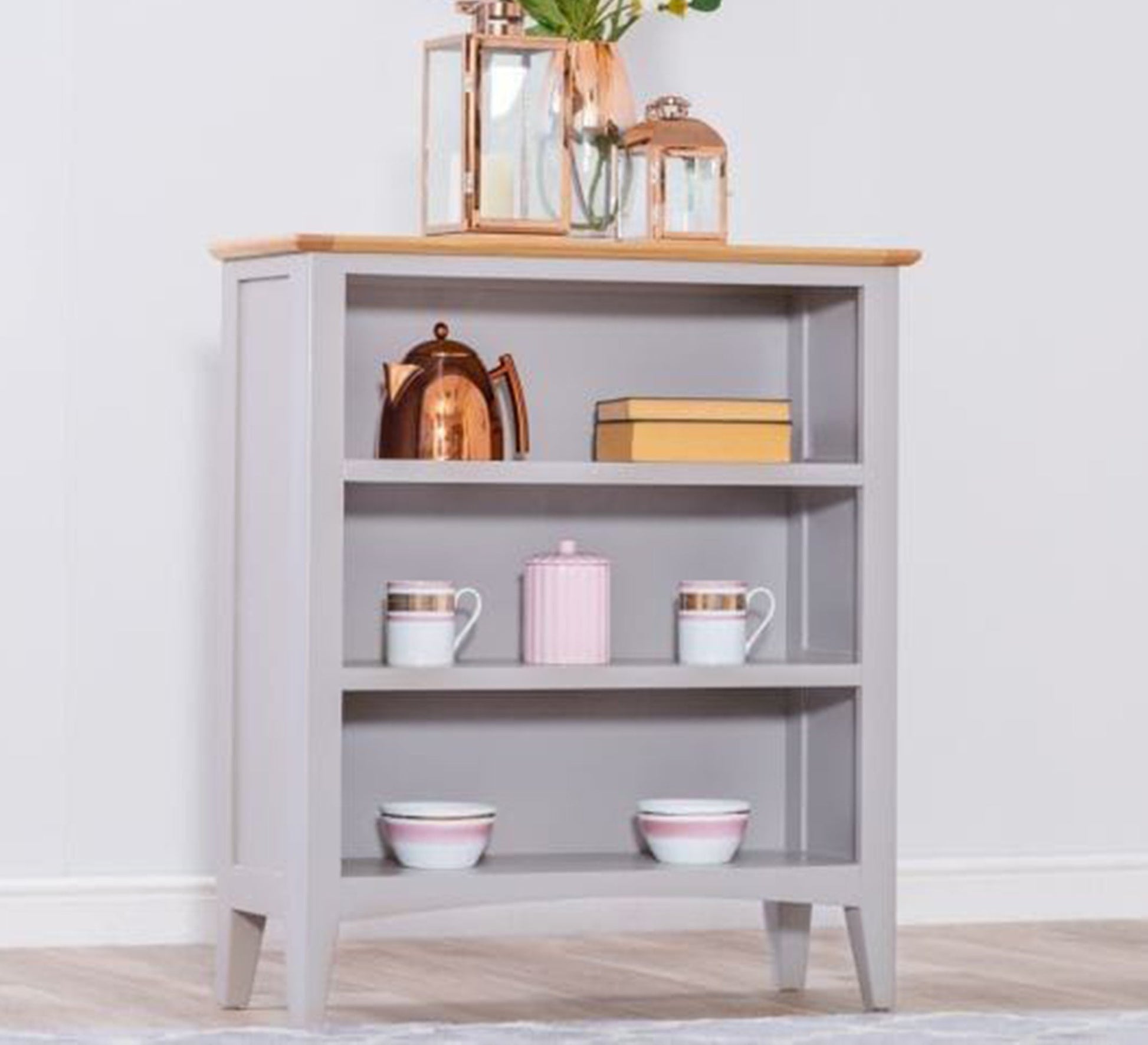 Stylish gray bookcase - Vitrine Furniture - Furniture