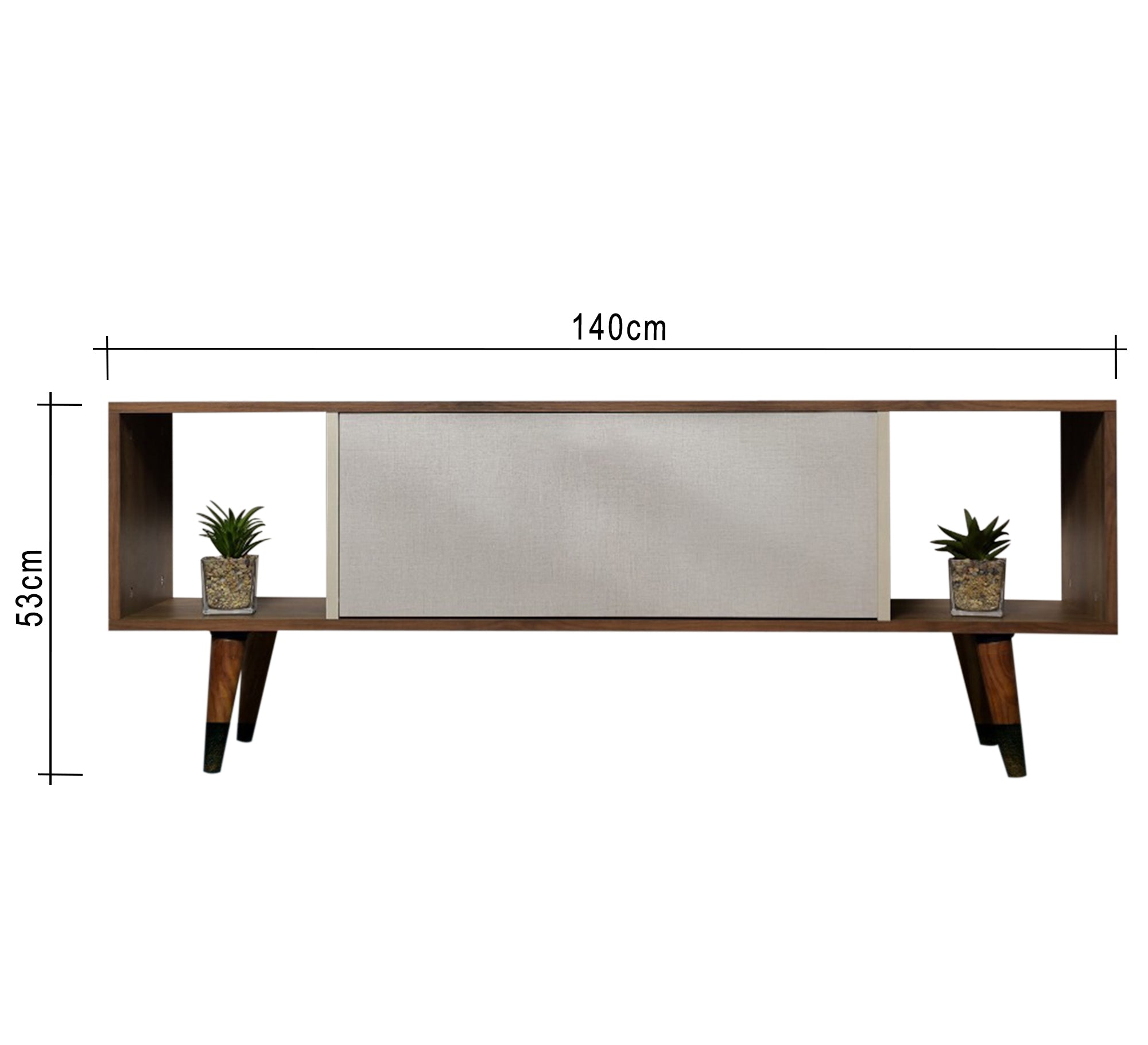 Stylish TV table with elegant wooden legs - Vitrine Furniture - Furniture