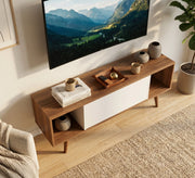 Stylish TV table with elegant wooden legs - Vitrine Furniture - TV Table & Cabinet