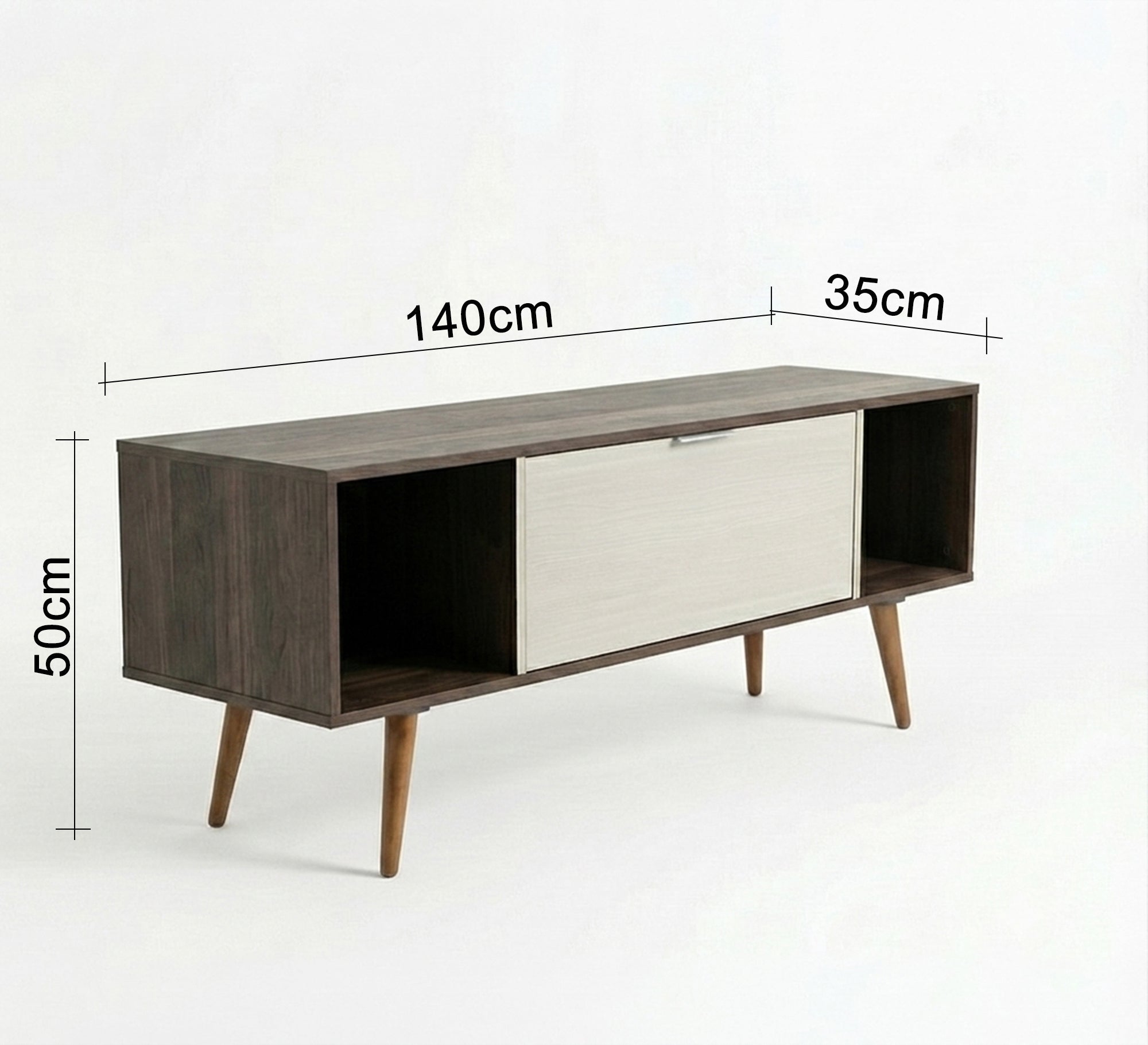 Stylish TV table with elegant wooden legs - Vitrine Furniture - TV Table & Cabinet