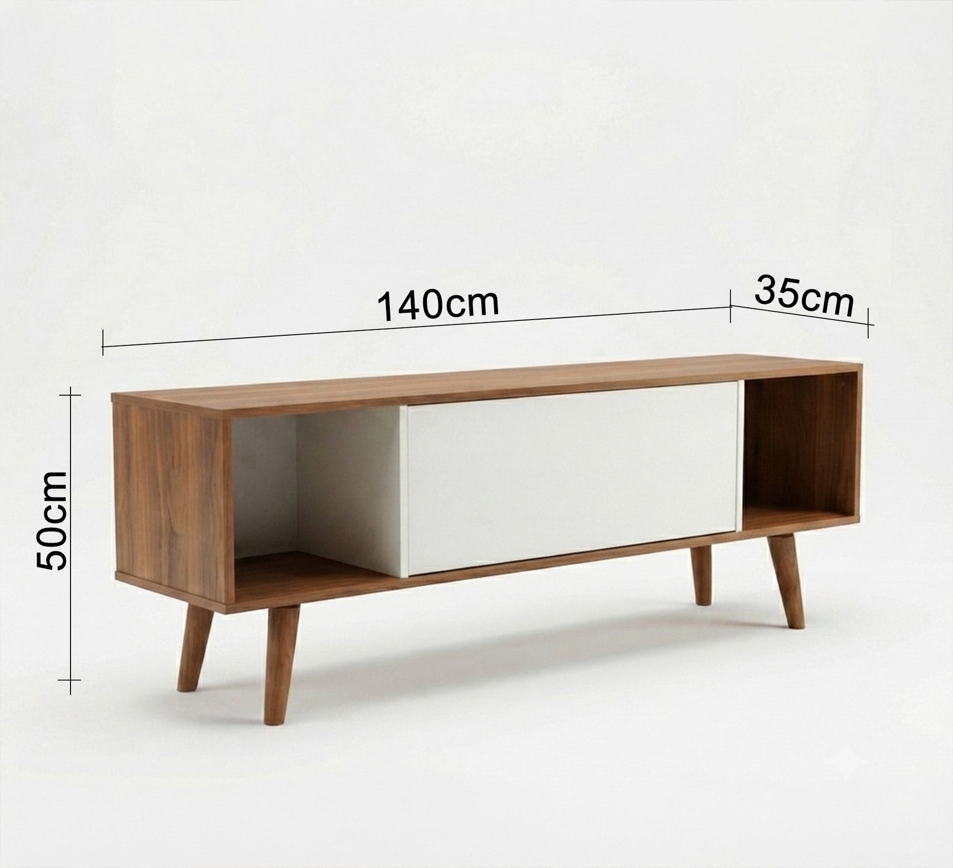 Stylish TV table with elegant wooden legs - Vitrine Furniture - TV Table & Cabinet