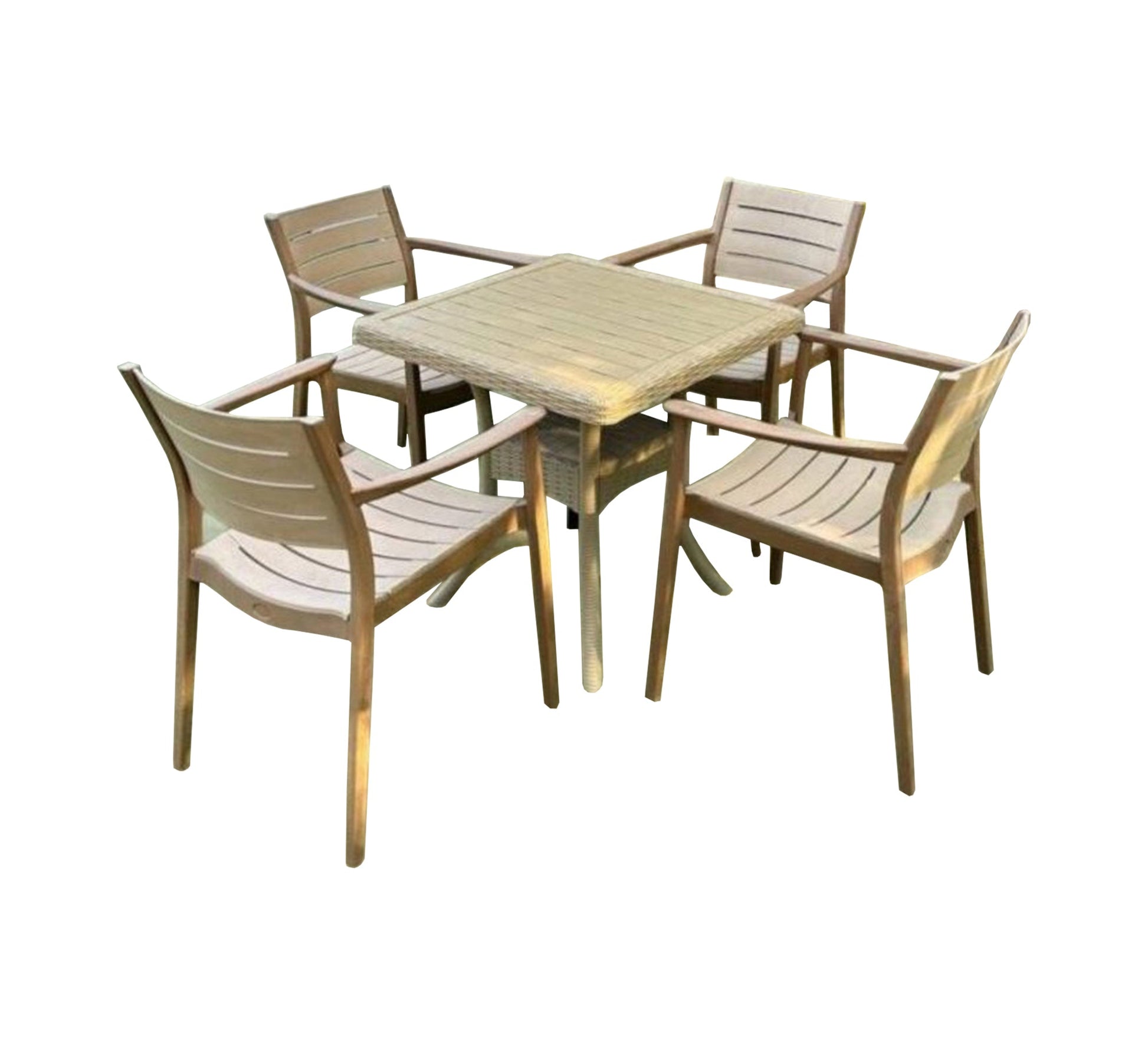 Stylish two - tone beach dining set - Vitrine Furniture - Outdoor Products