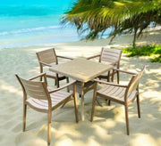 Stylish two - tone beach dining set - Vitrine Furniture - Outdoor Products
