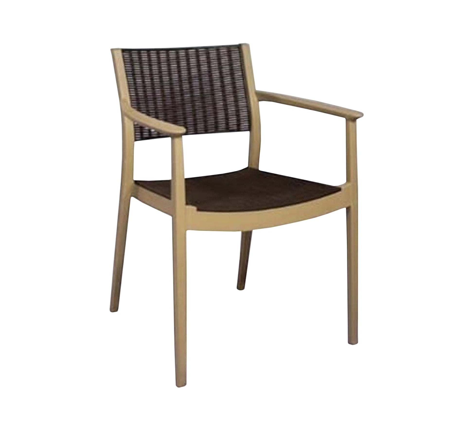 Stylish two - tone beige and black outdoor dining set - Vitrine Furniture - Outdoor Products