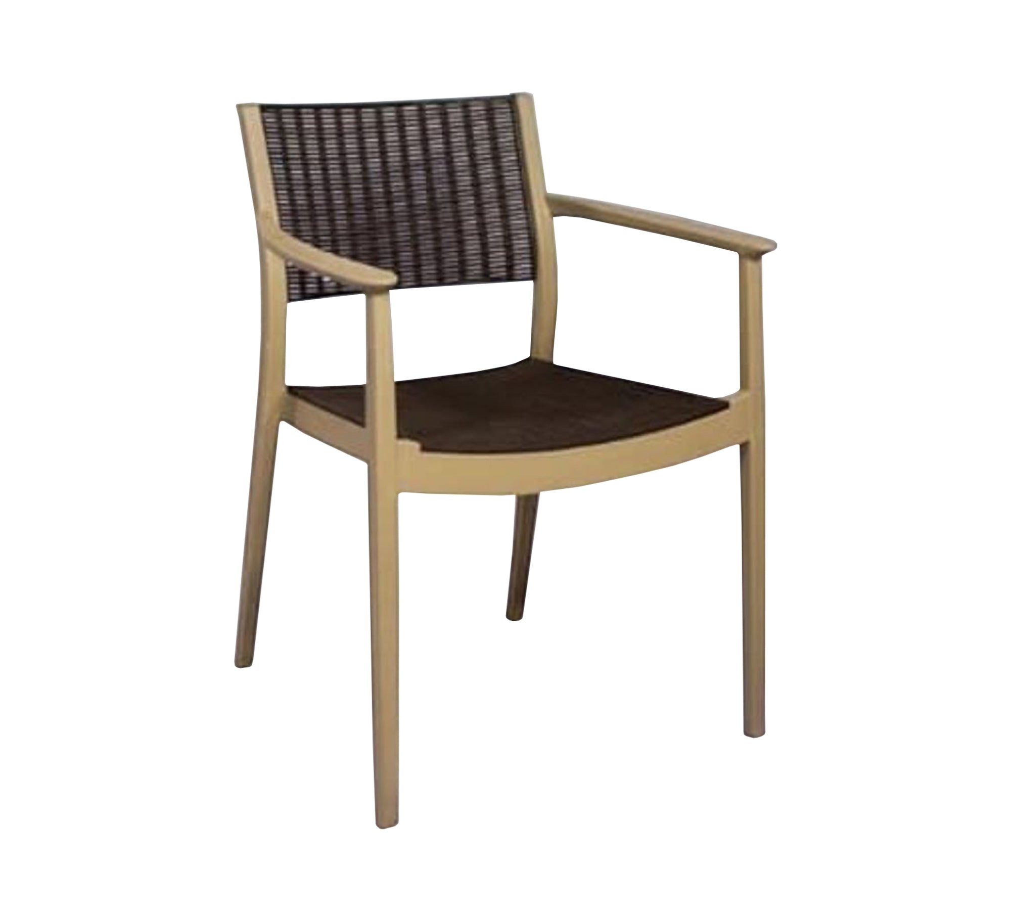 Stylish two - tone beige and black outdoor dining set - Vitrine Furniture - Outdoor Products