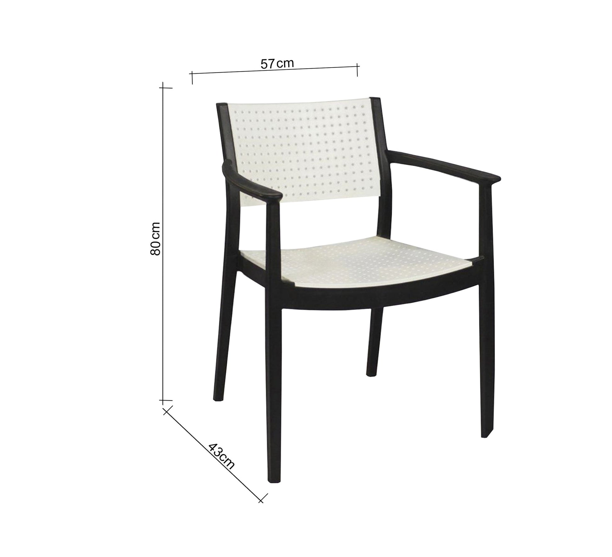 Stylish two - tone brown and white balcony seating set - Vitrine Furniture - Outdoor Products