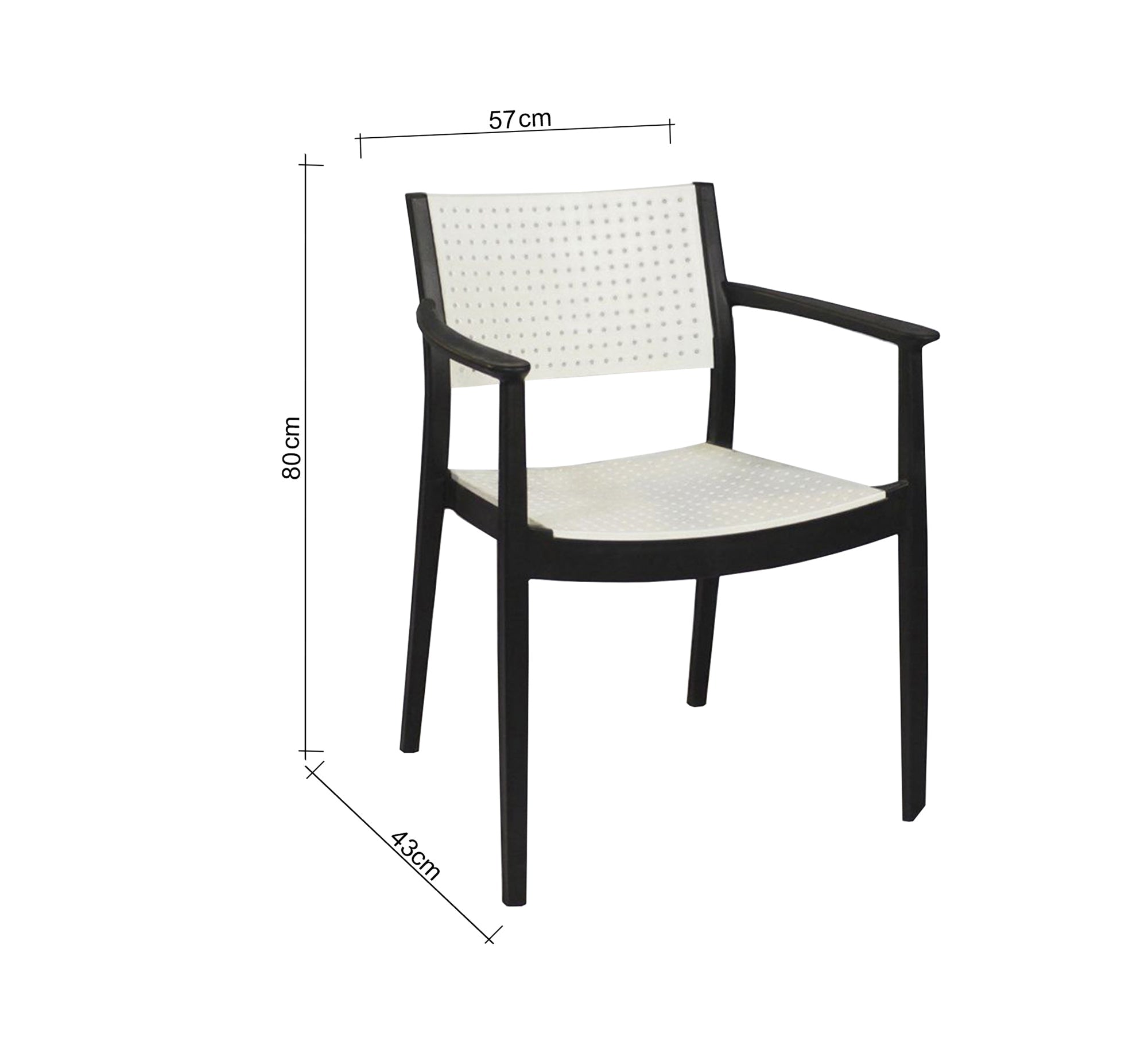 Stylish two - tone brown and white balcony seating set - Vitrine Furniture - Outdoor Products