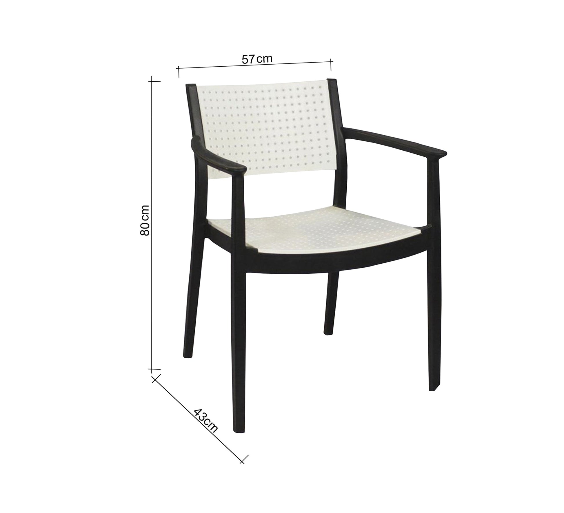 Stylish two - tone poolside dining set - Vitrine Furniture - Outdoor Products