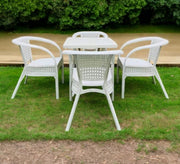 Stylish white outdoor seating set, practical and comfortable - Vitrine Furniture - Outdoor Products