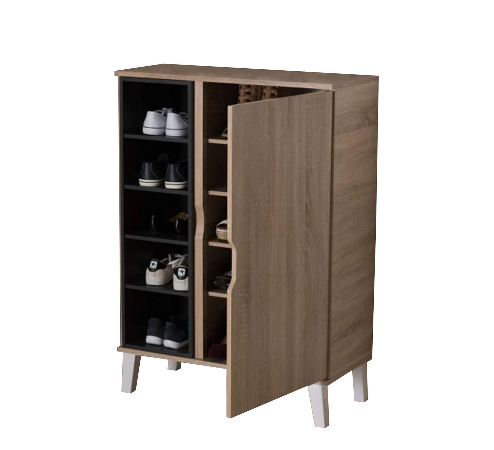 Suitcase with hinged door and open shelves - Vitrine Furniture - Furniture