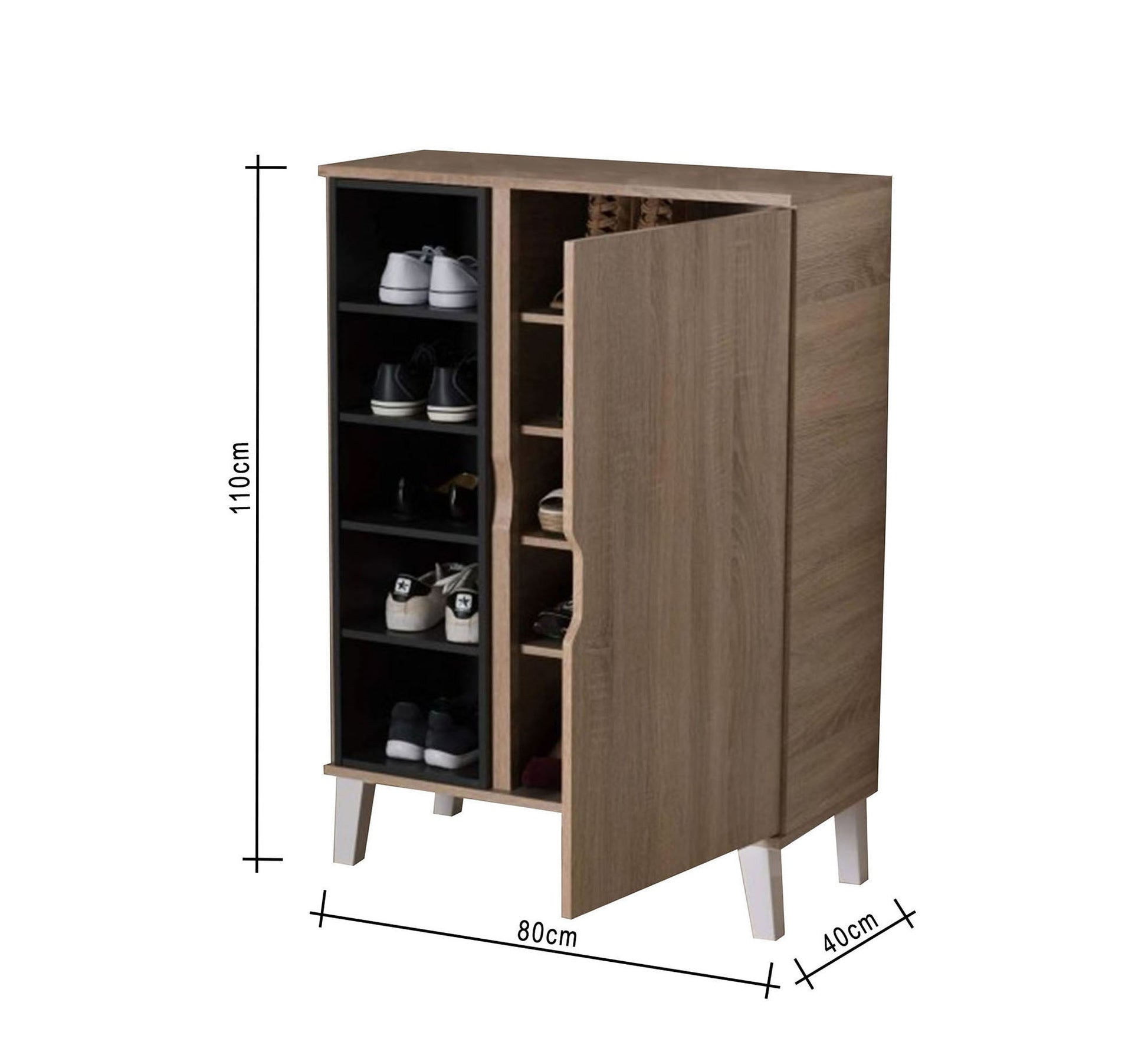 Suitcase with hinged door and open shelves - Vitrine Furniture - Furniture