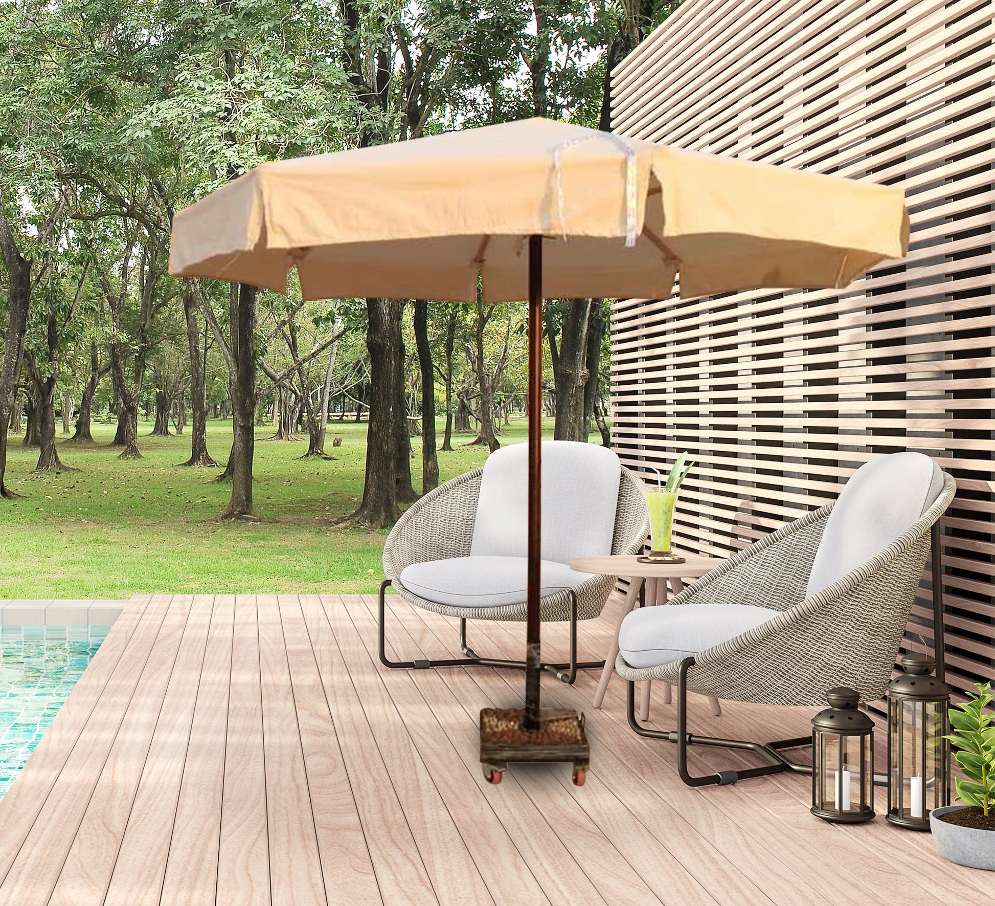 SunBrella Resort: Giant UV - Protective Canopy - Vitrine Furniture - Outdoor Products