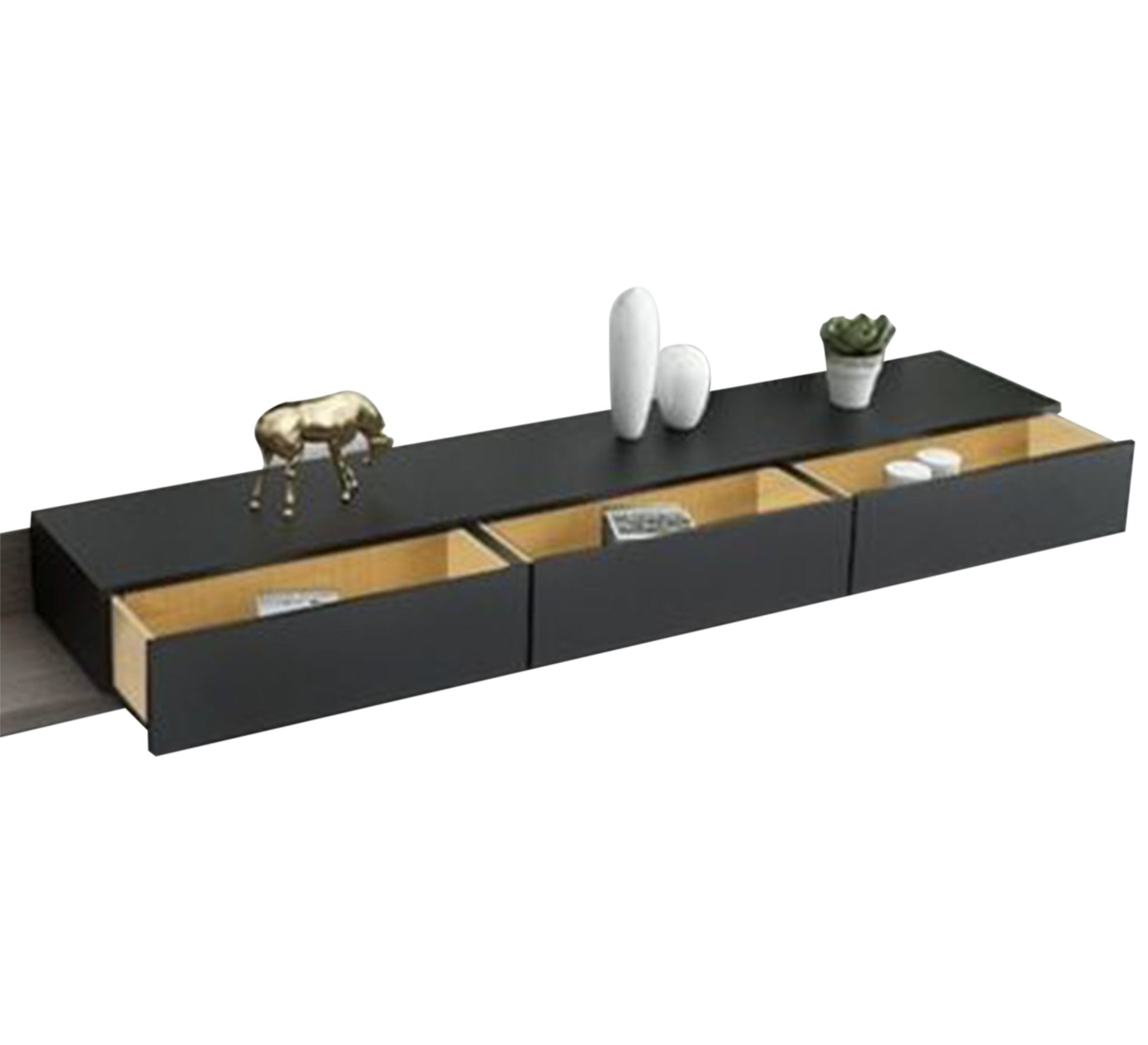 Table and TV unit with three drawers - Vitrine Furniture - Furniture