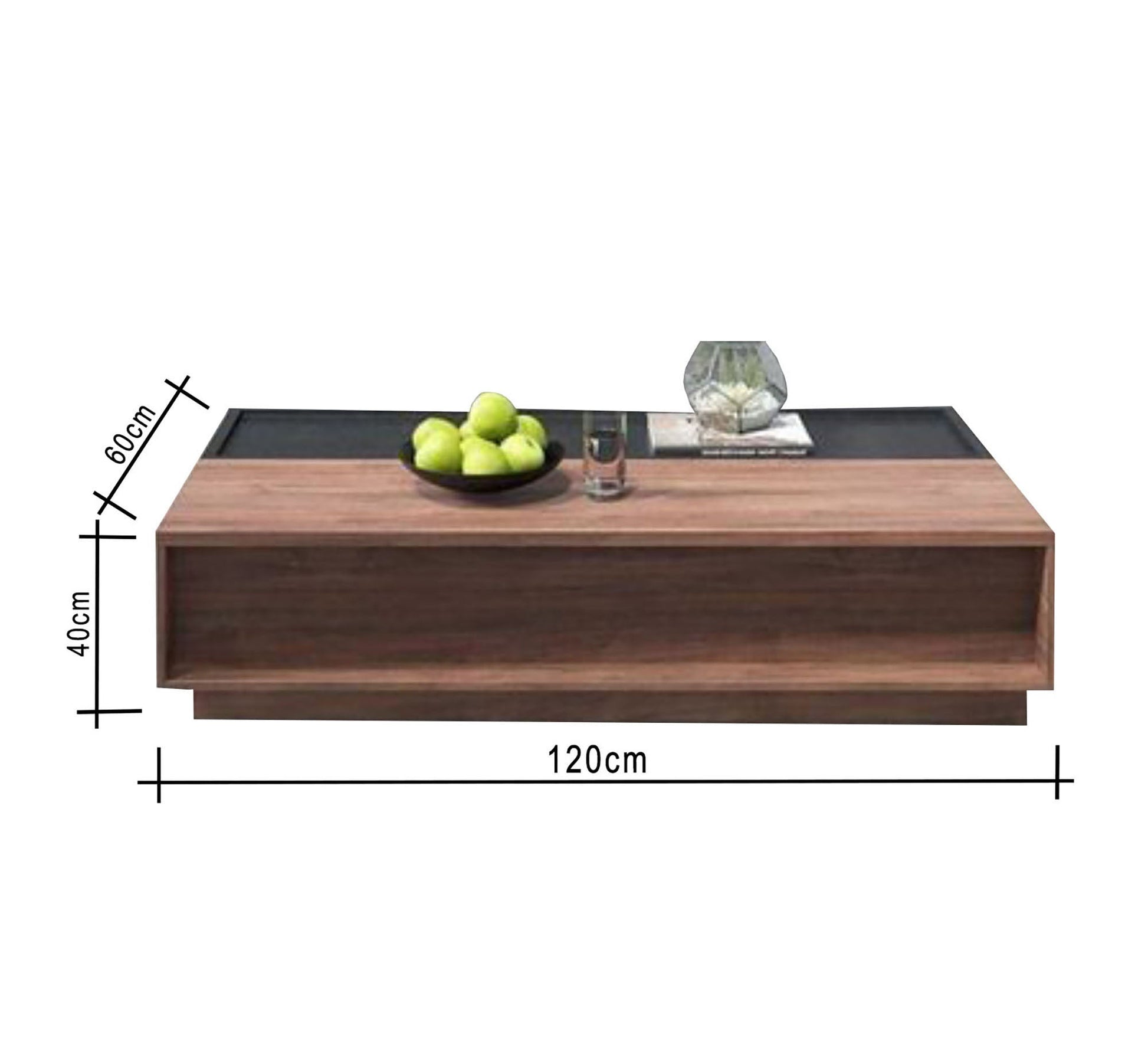 Table and TV unit with upper shelves - Vitrine Furniture - Furniture